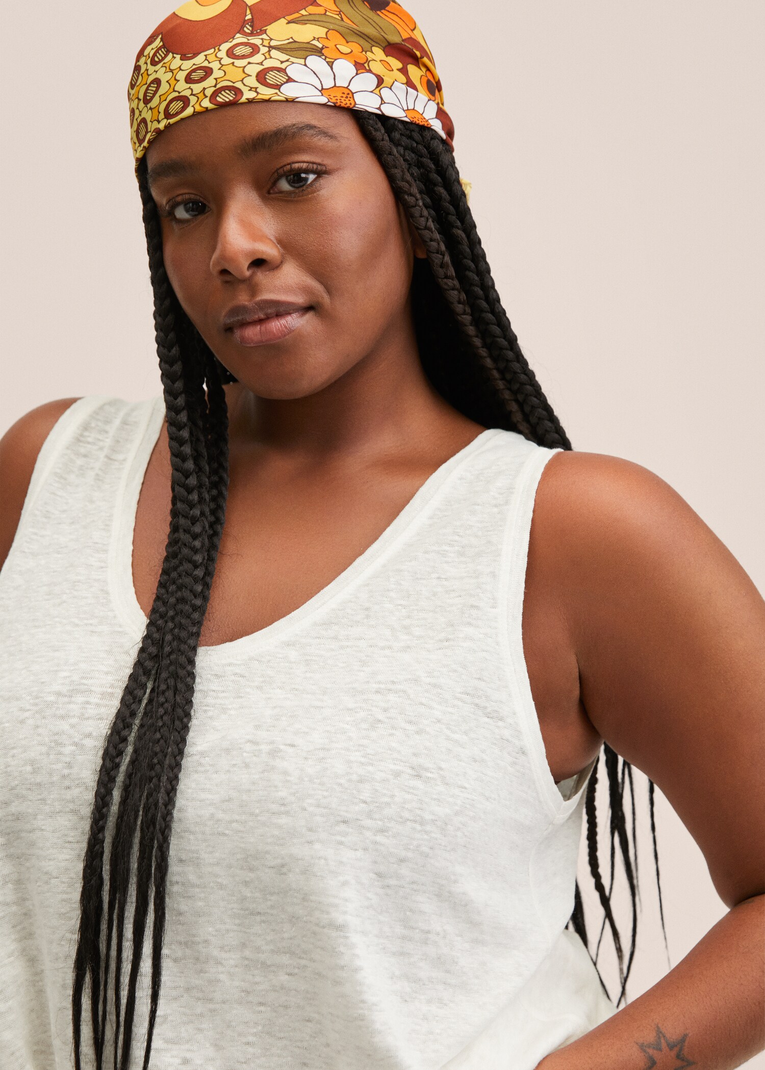 100% linen top - Details of the article 5