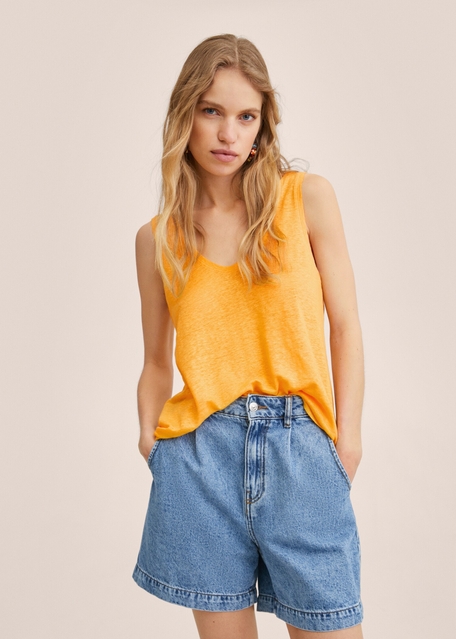 100% linen top - Medium plane