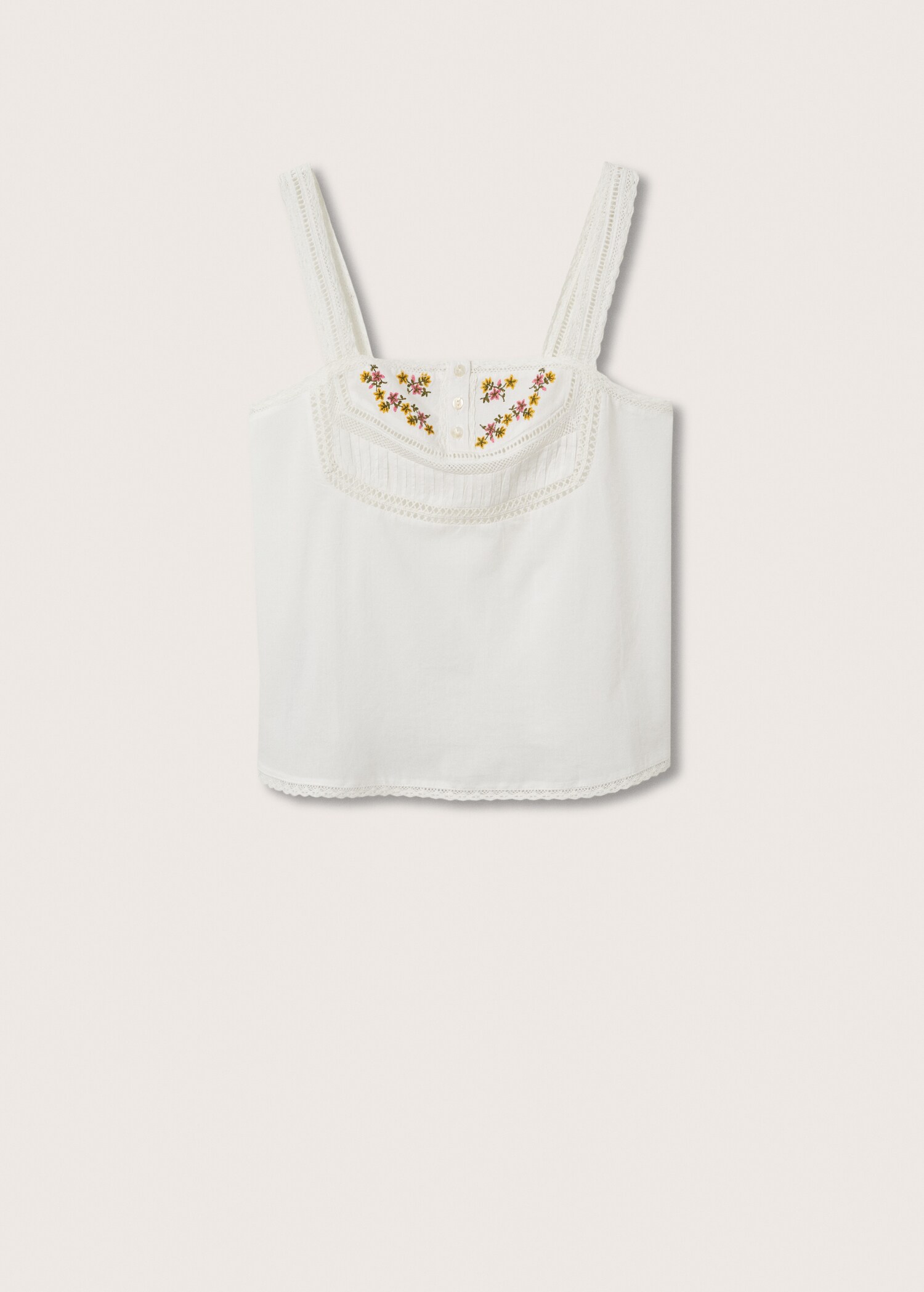Embroidered cotton top - Article without model