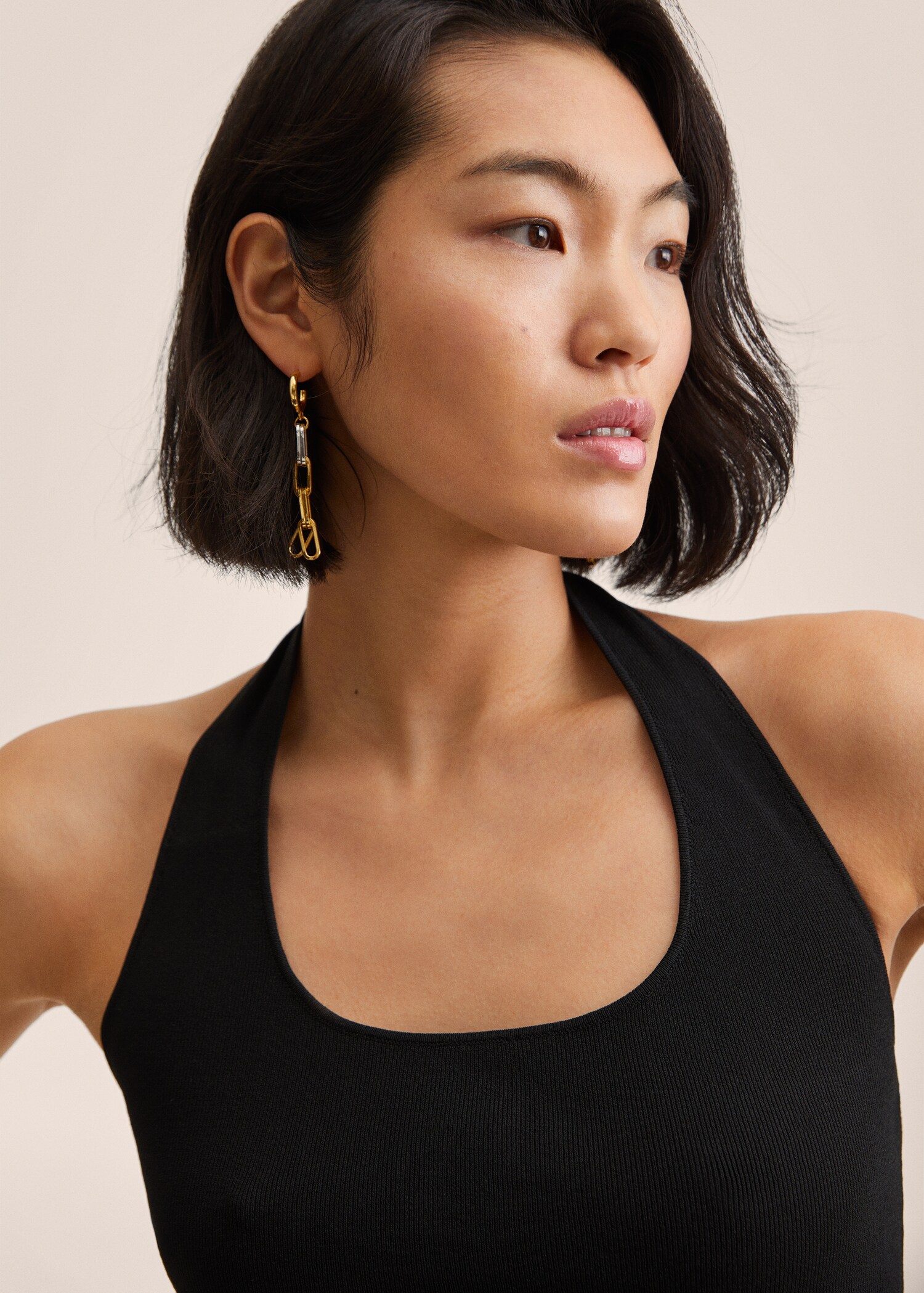 Open back knitted top - Details of the article 1