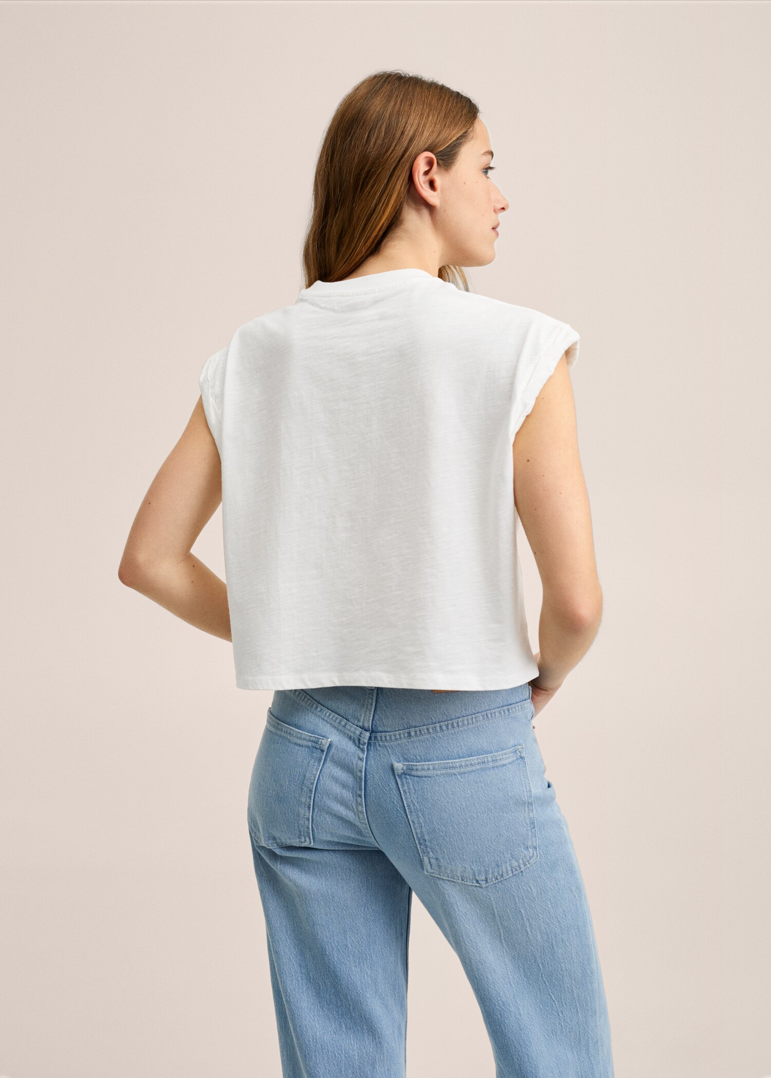 Cotton sleeveless t-shirt - Reverse of the article