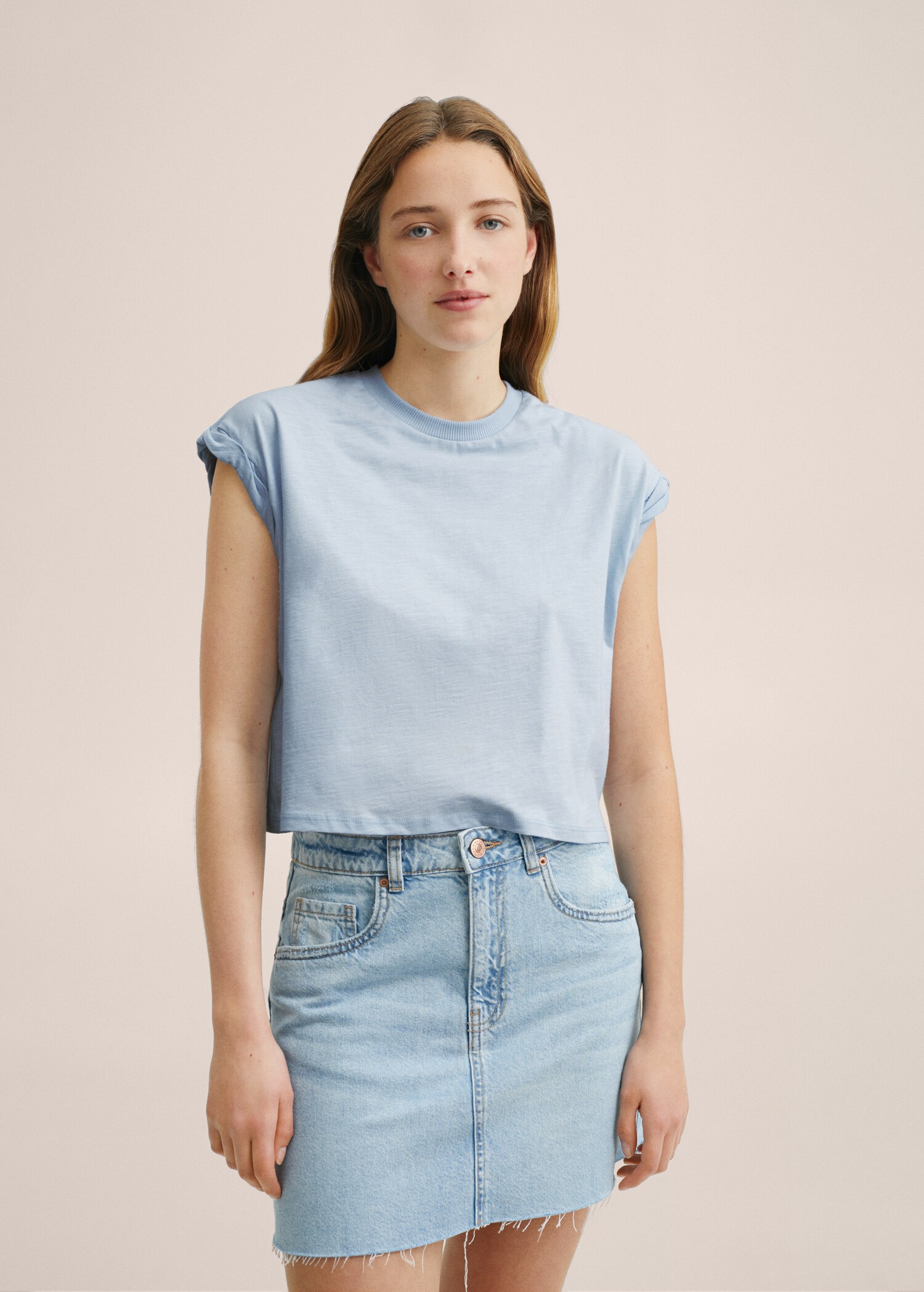 Cotton sleeveless t-shirt - Details of the article 1