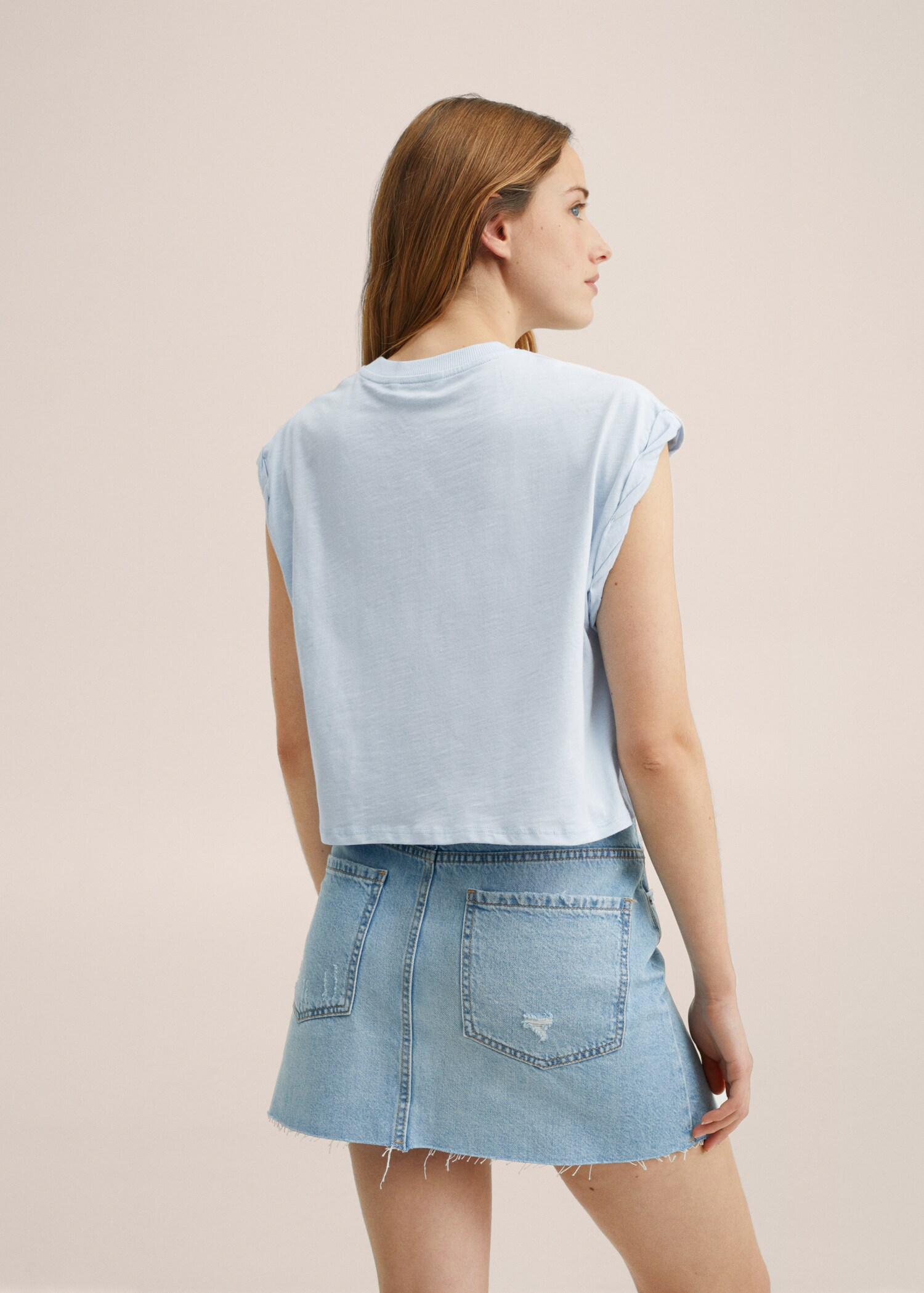 Cotton sleeveless t-shirt - Reverse of the article