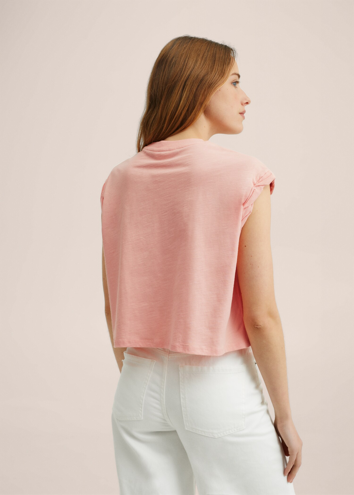 Cotton sleeveless t-shirt - Reverse of the article