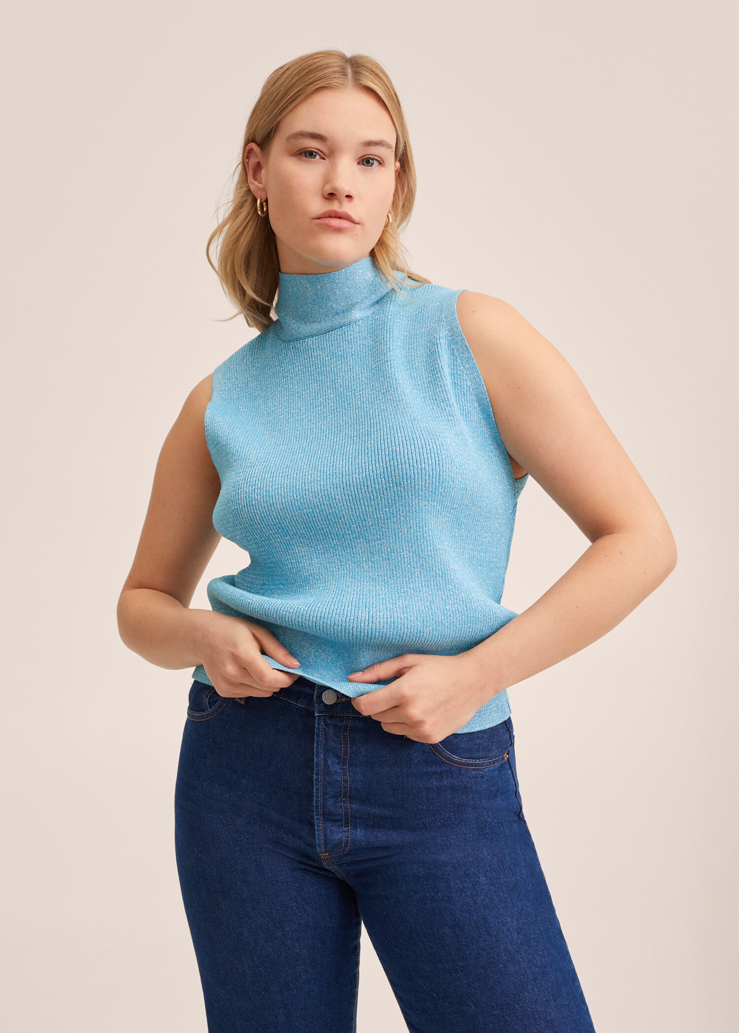 Top din tricot lurex - Detaliu al articolului 4