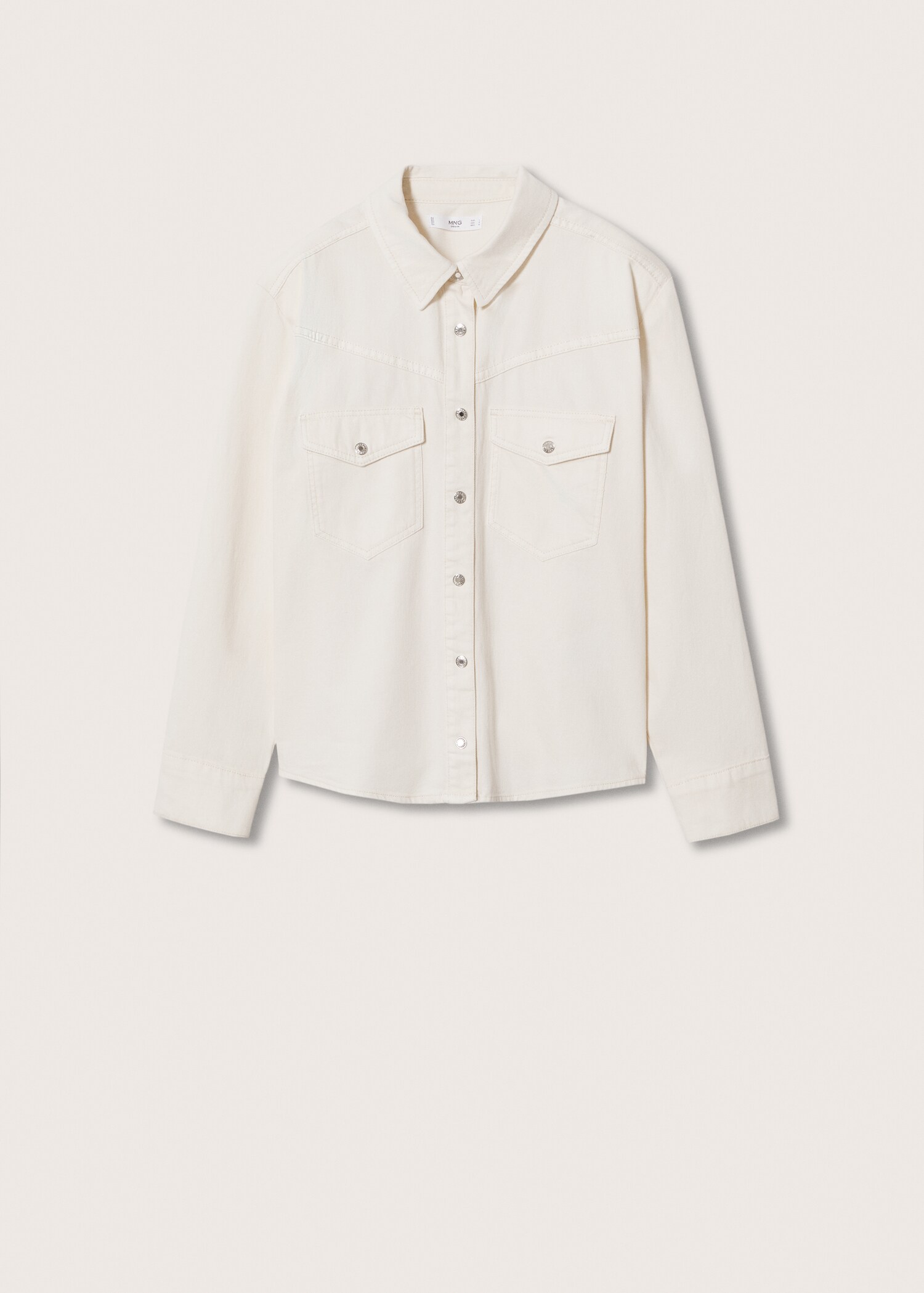 Denim shirt with shoulder pads - Article without model