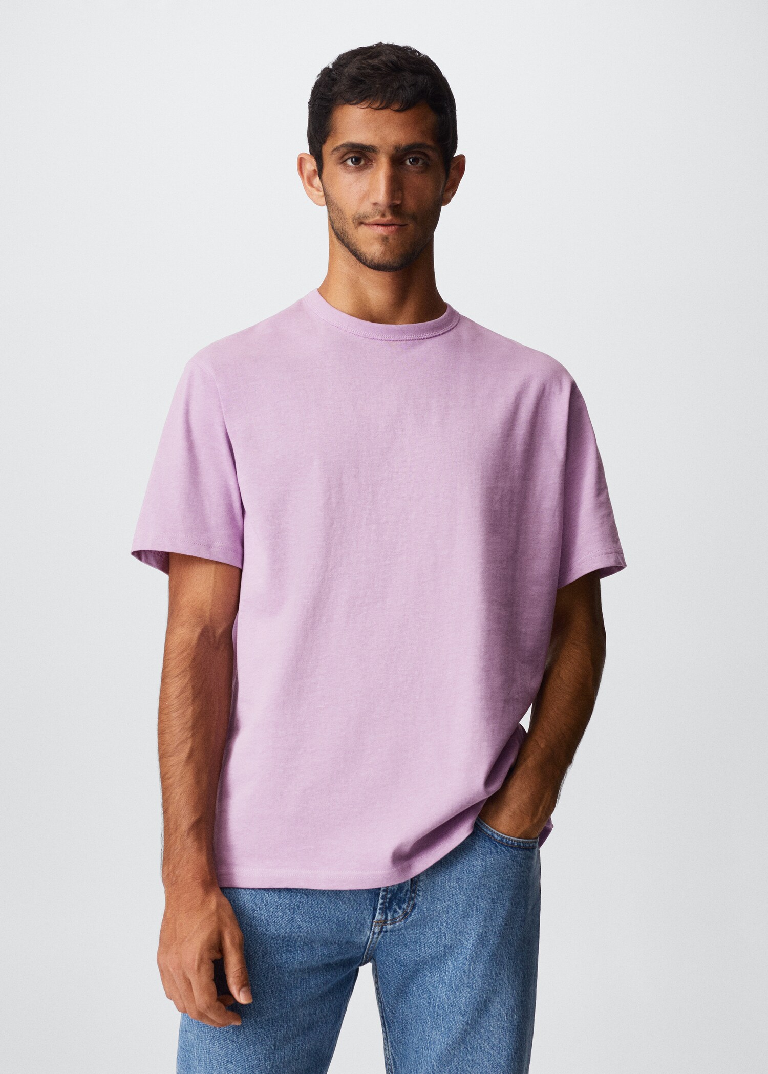 Relaxed fit cotton t-shirt - Medium plane