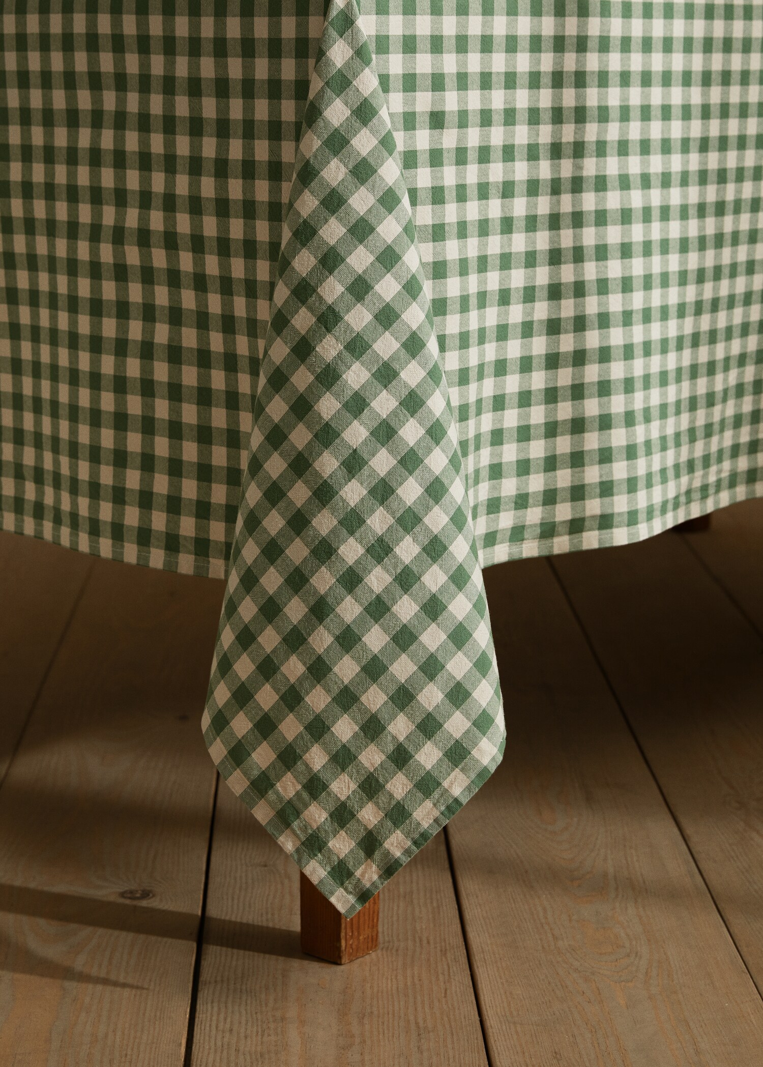 Organic cotton gingham check tablecloth 59.06x86.61 in - Details of the article 2