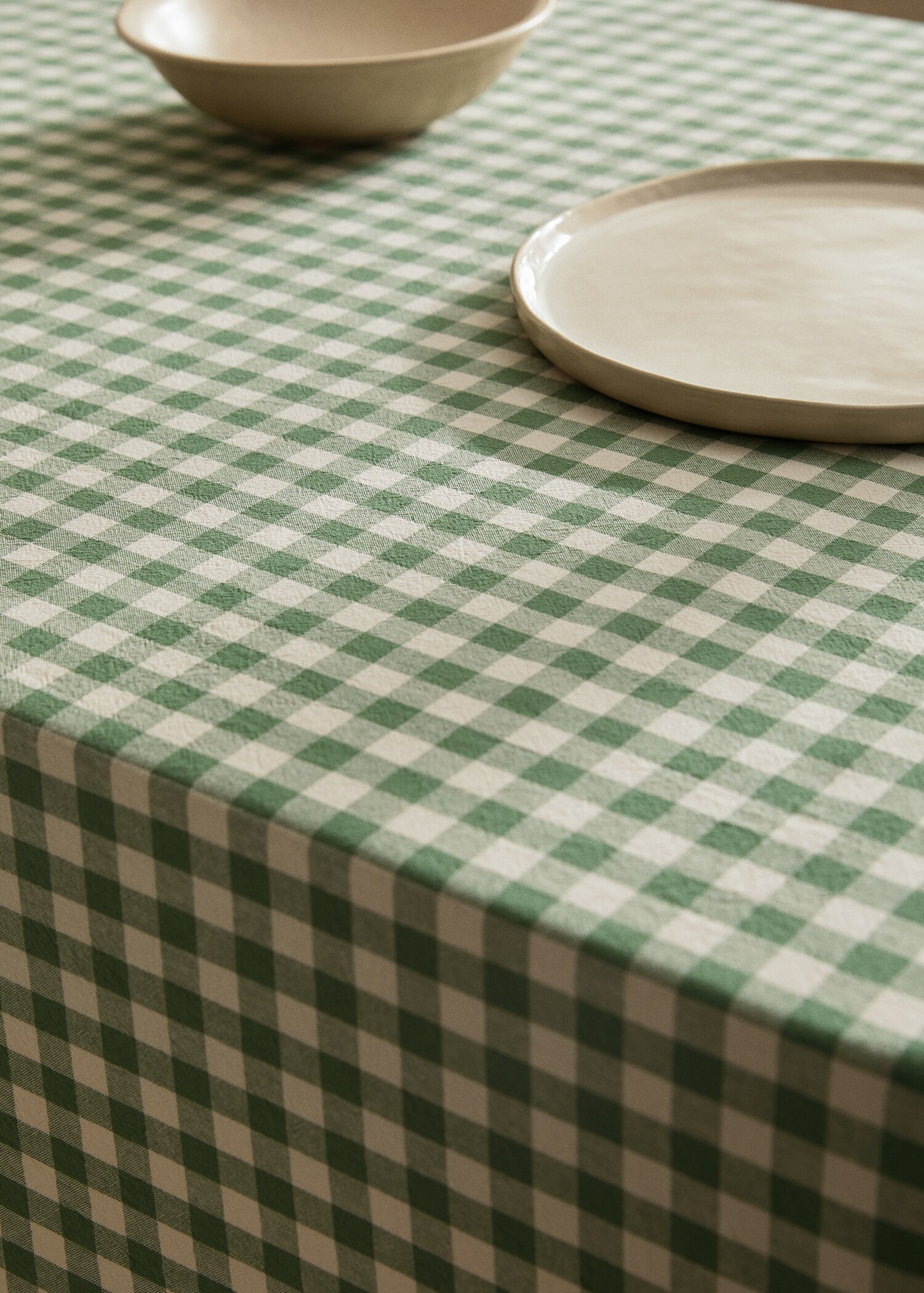 Organic cotton gingham check tablecloth 59.06x86.61 in - Details of the article 3