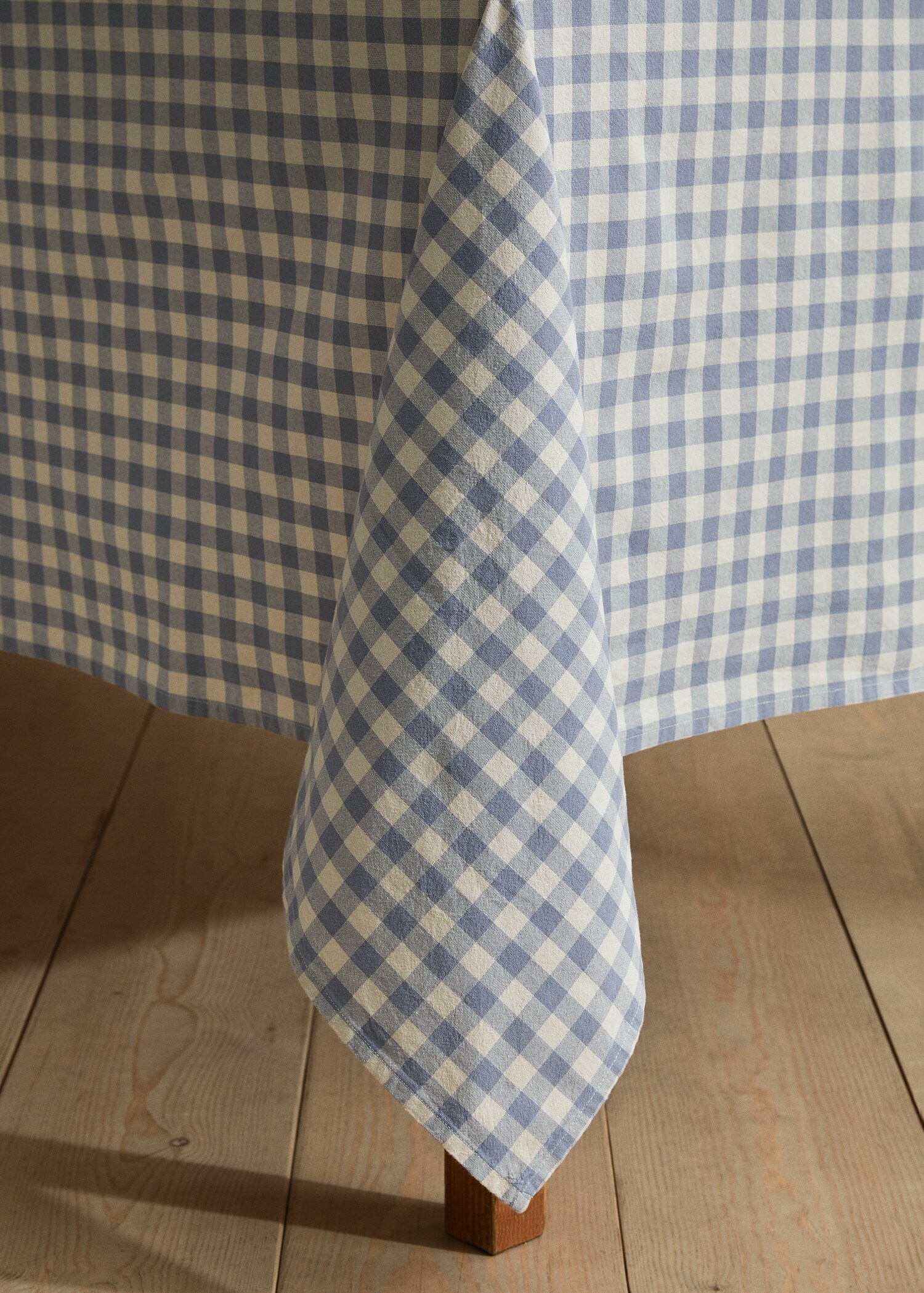 Organic cotton gingham check tablecloth 59.06x86.61 in - Details of the article 2