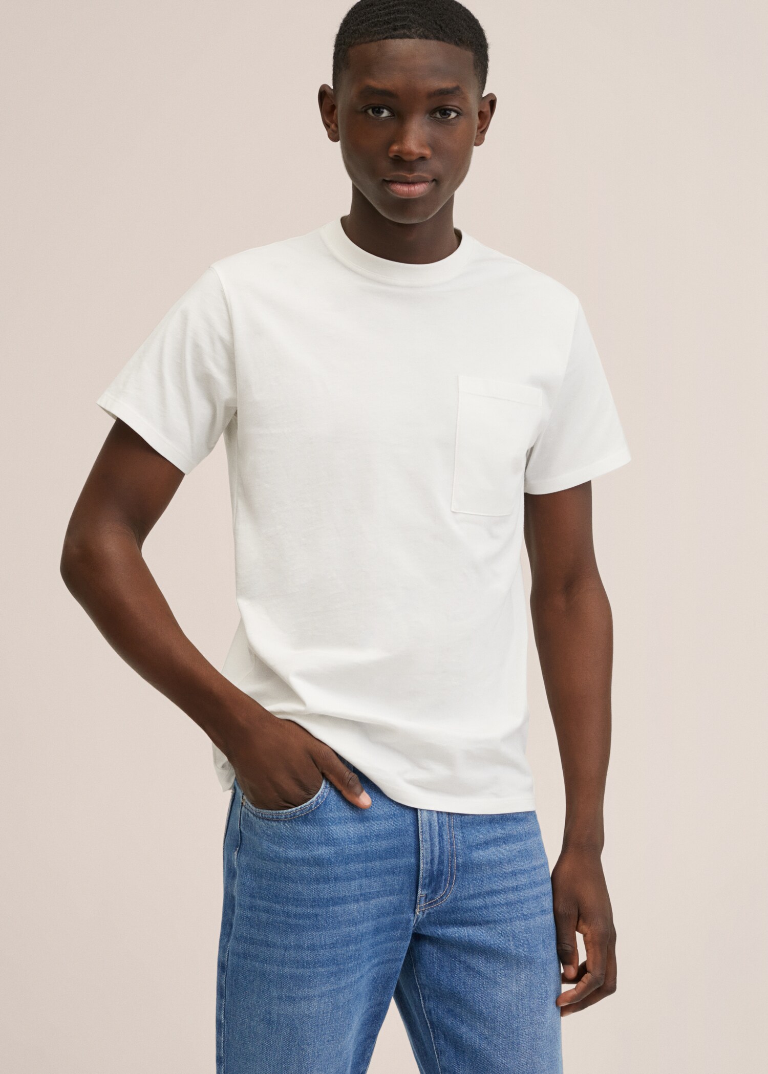 Katoenen T-shirt met print - Middenvlak
