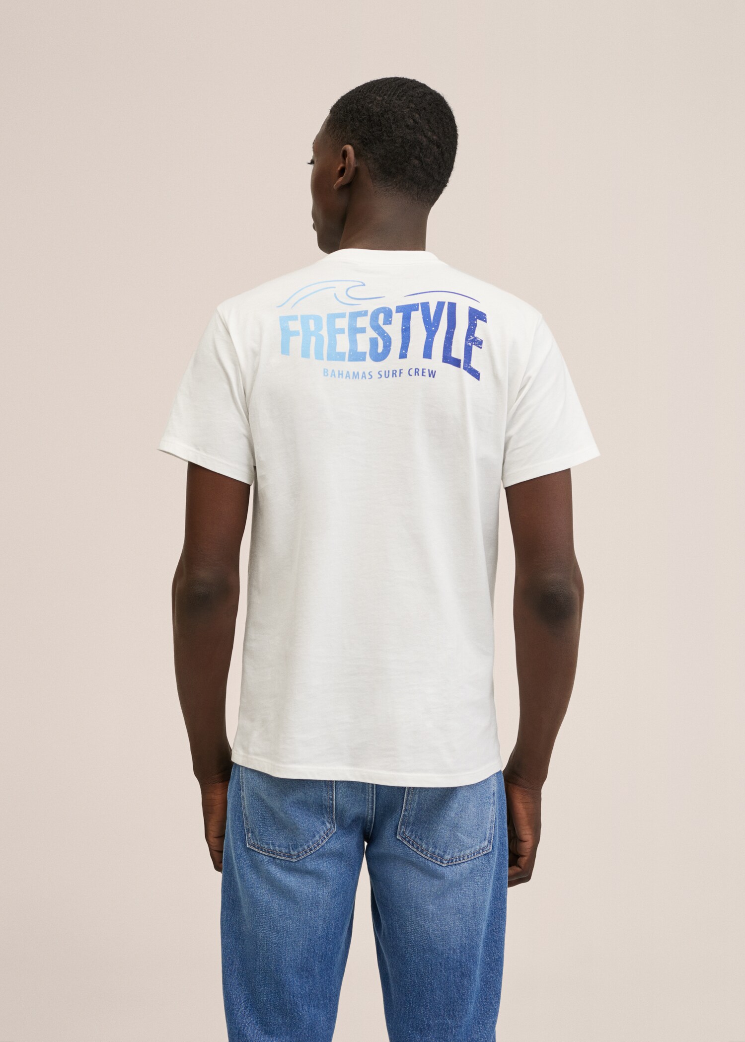 Katoenen T-shirt met print - Achterkant van het artikel