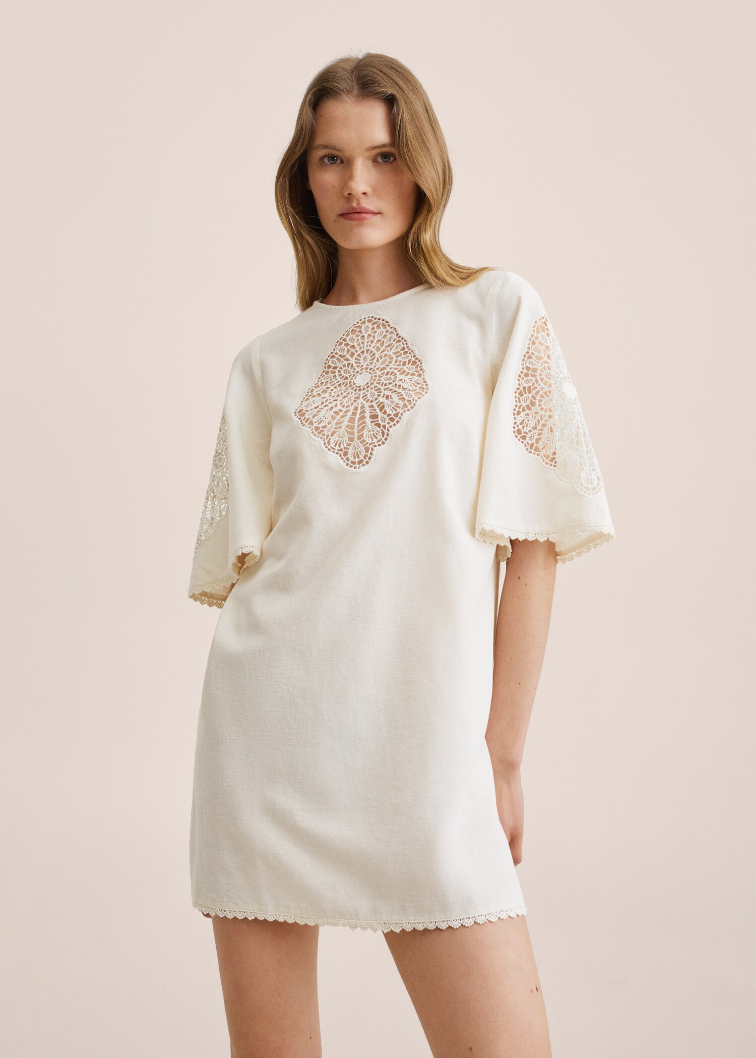 Embroidered cotton dress - Medium plane