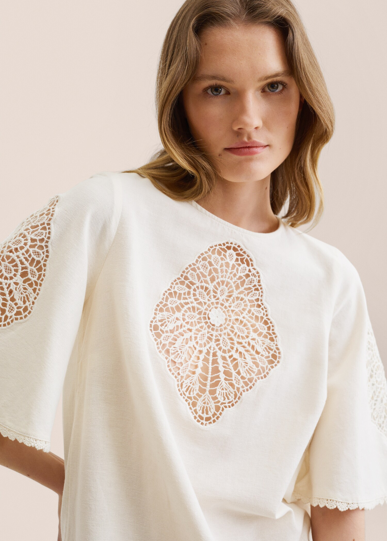 Embroidered cotton dress - Details of the article 1