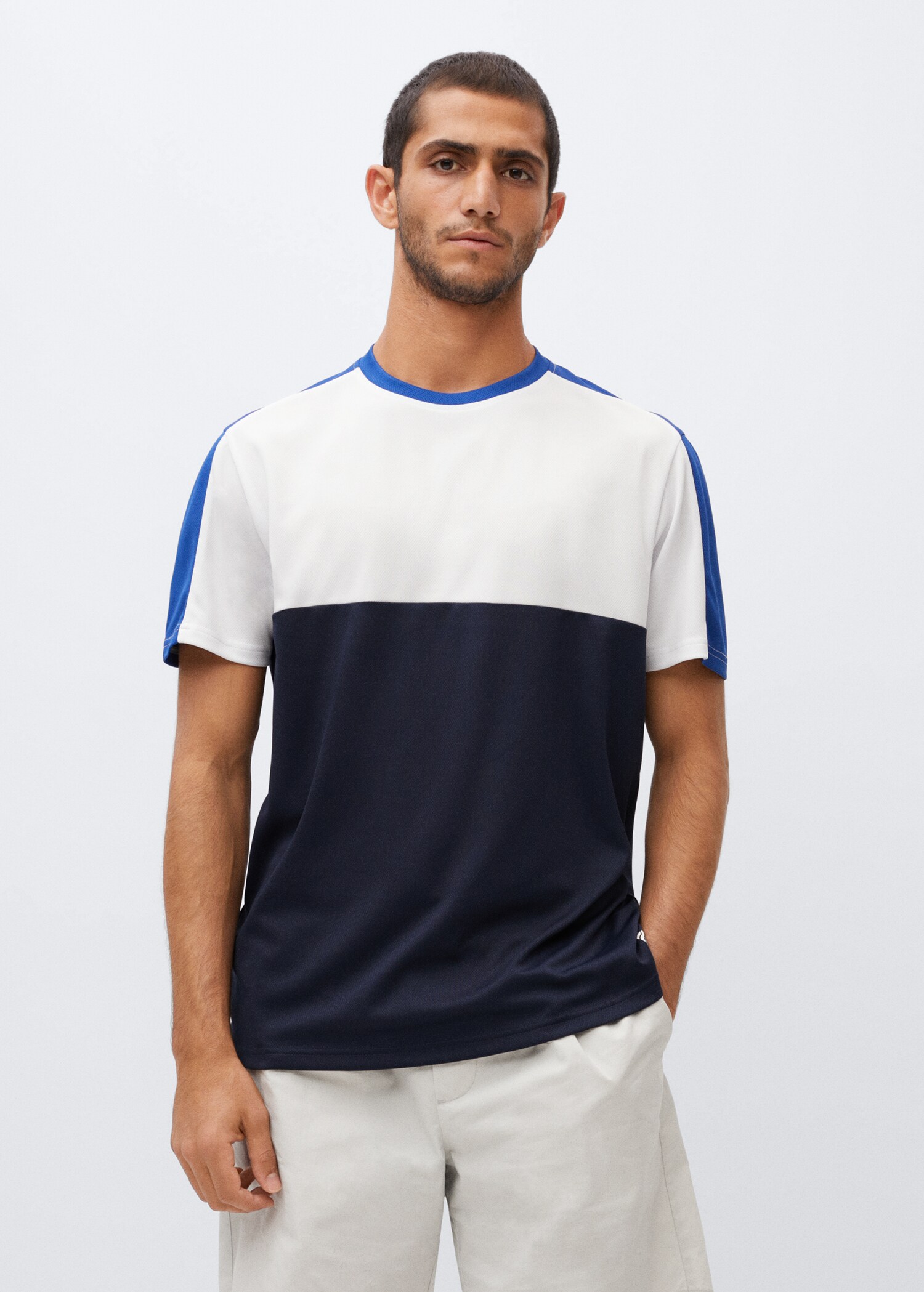 Colour-block breathable t-shirt - Medium plane