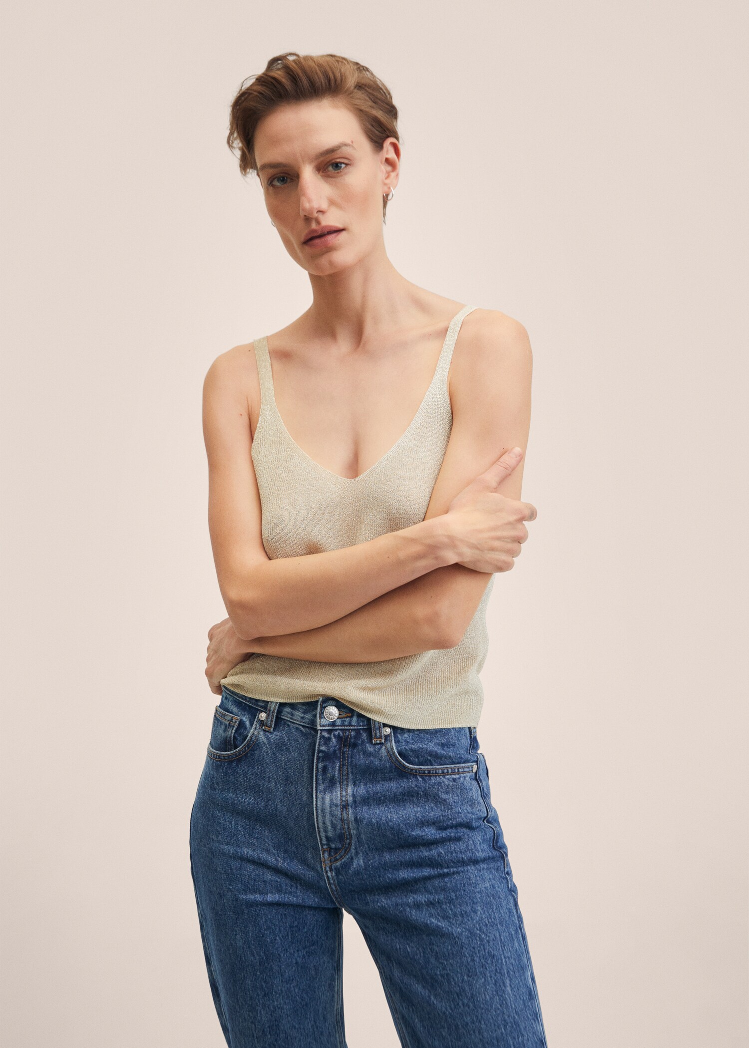 Lurex knitted top - Medium plane