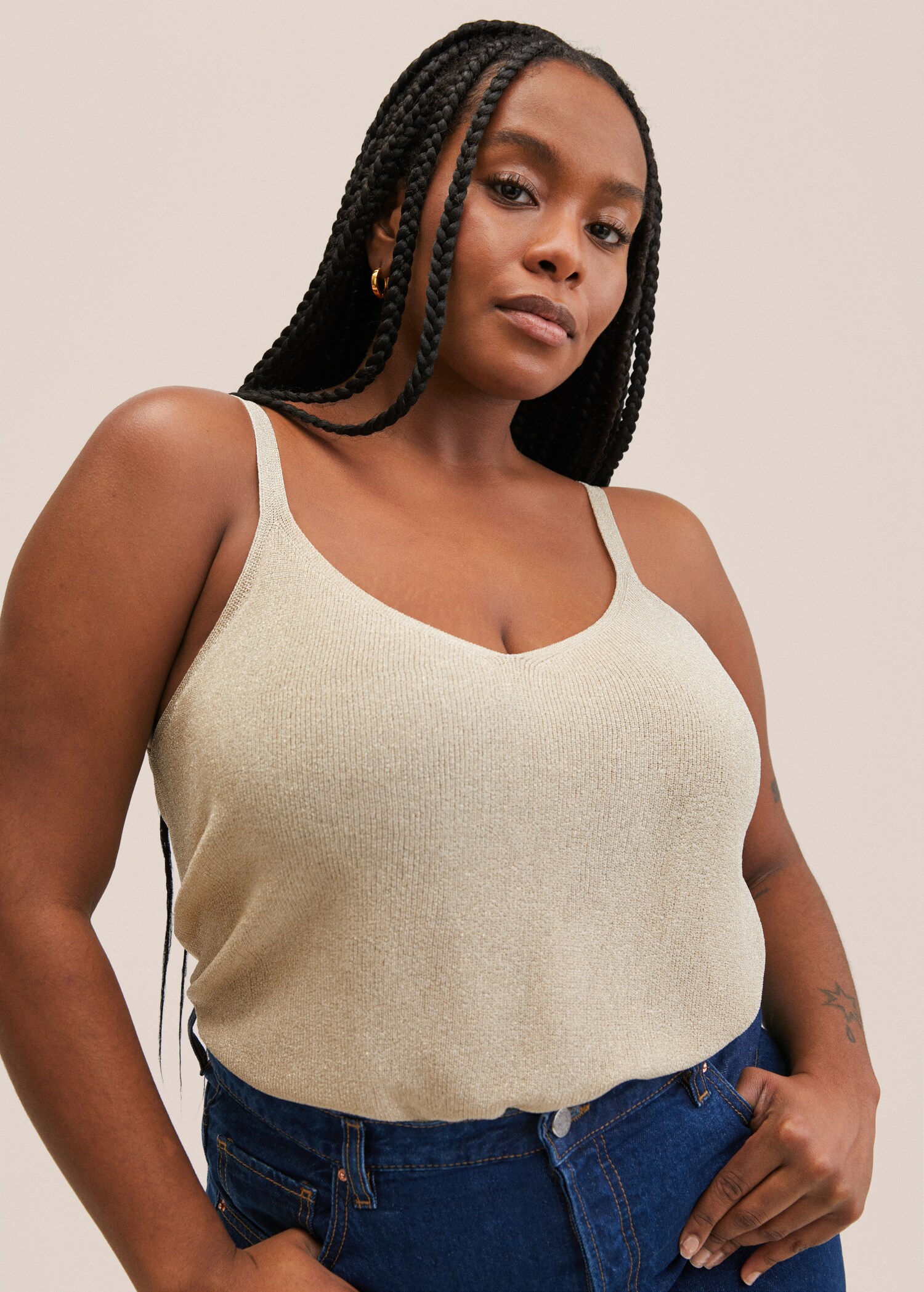 Lurex knitted top - Details of the article 4