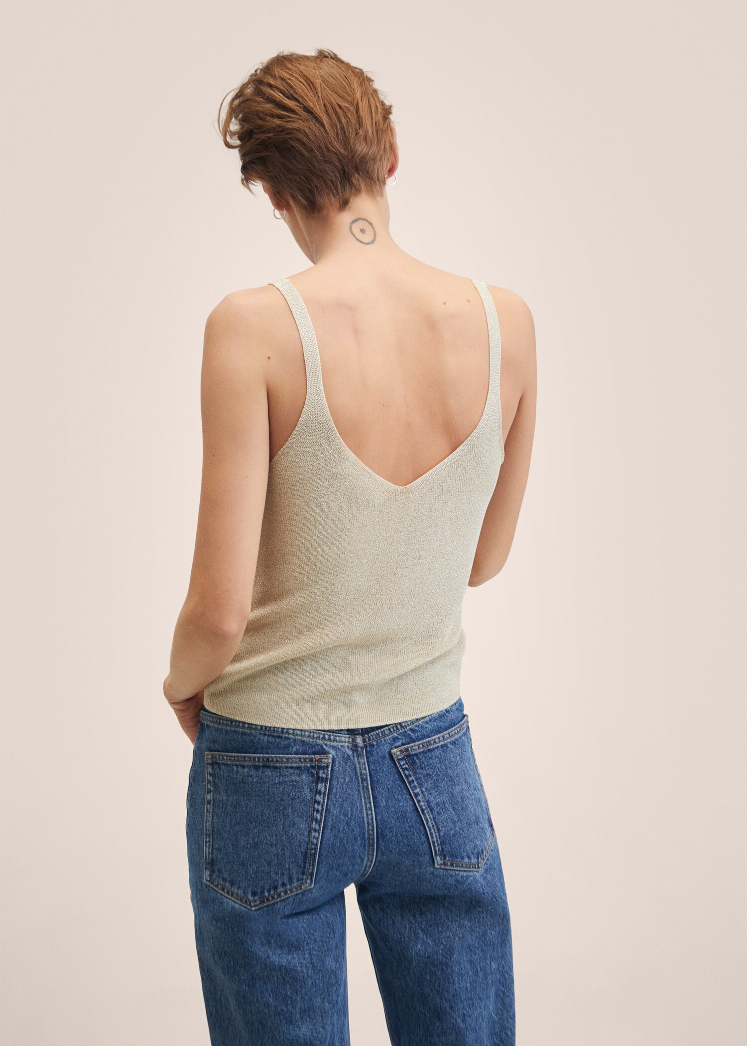 Lurex knitted top - Reverse of the article