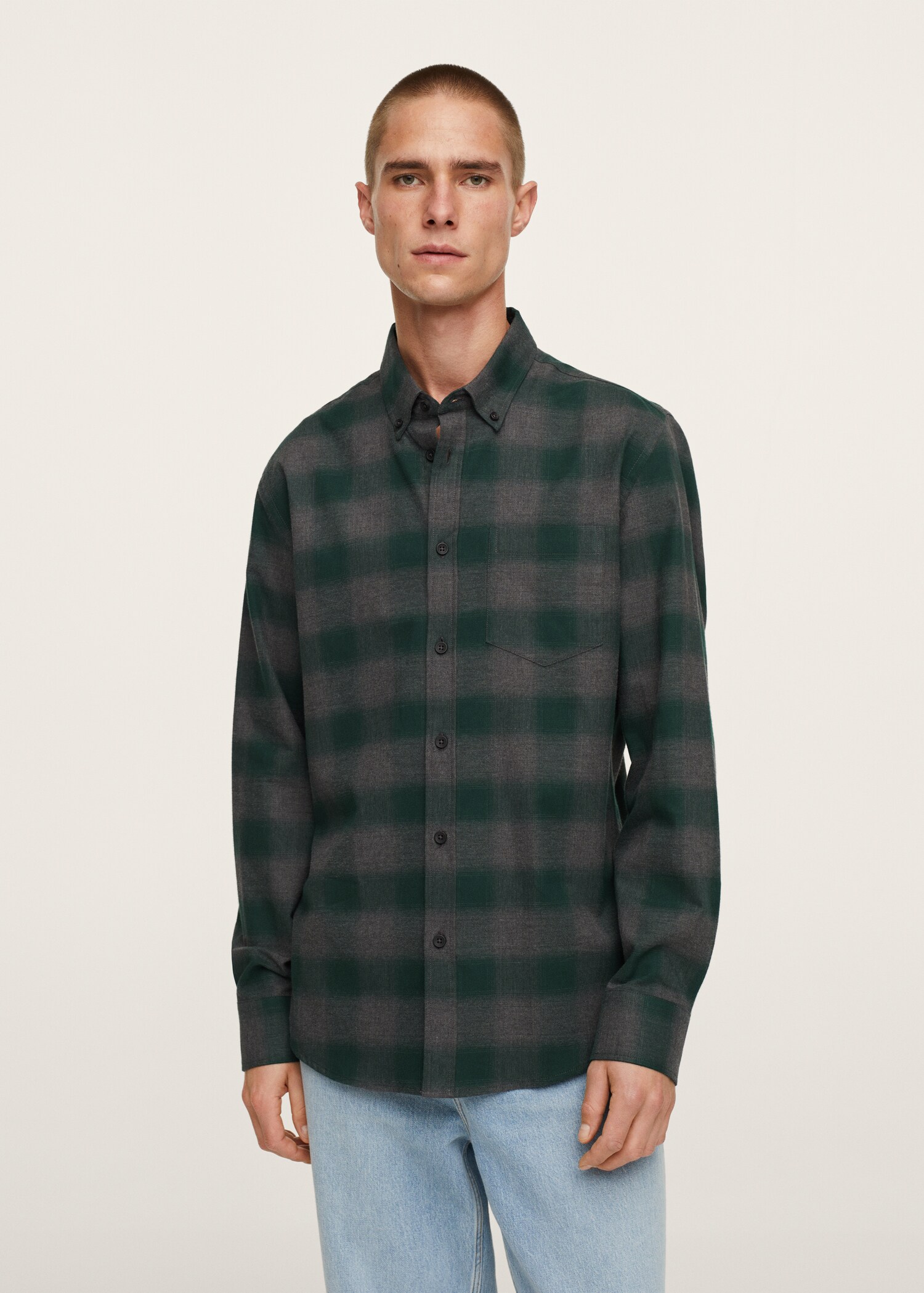 Checked flannel shirt - Medium plane