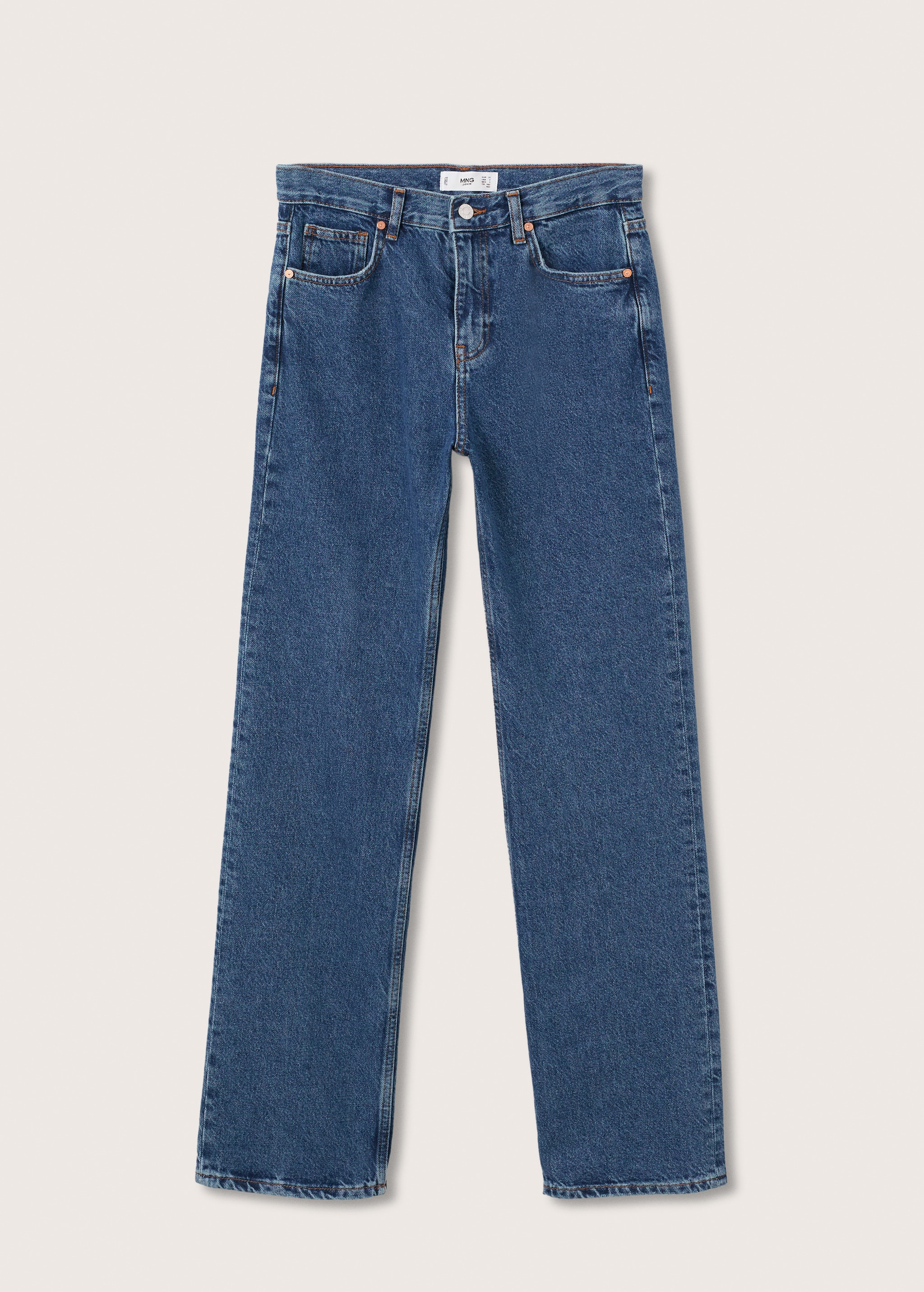 Mid-rise straight-leg jeans - Article without model