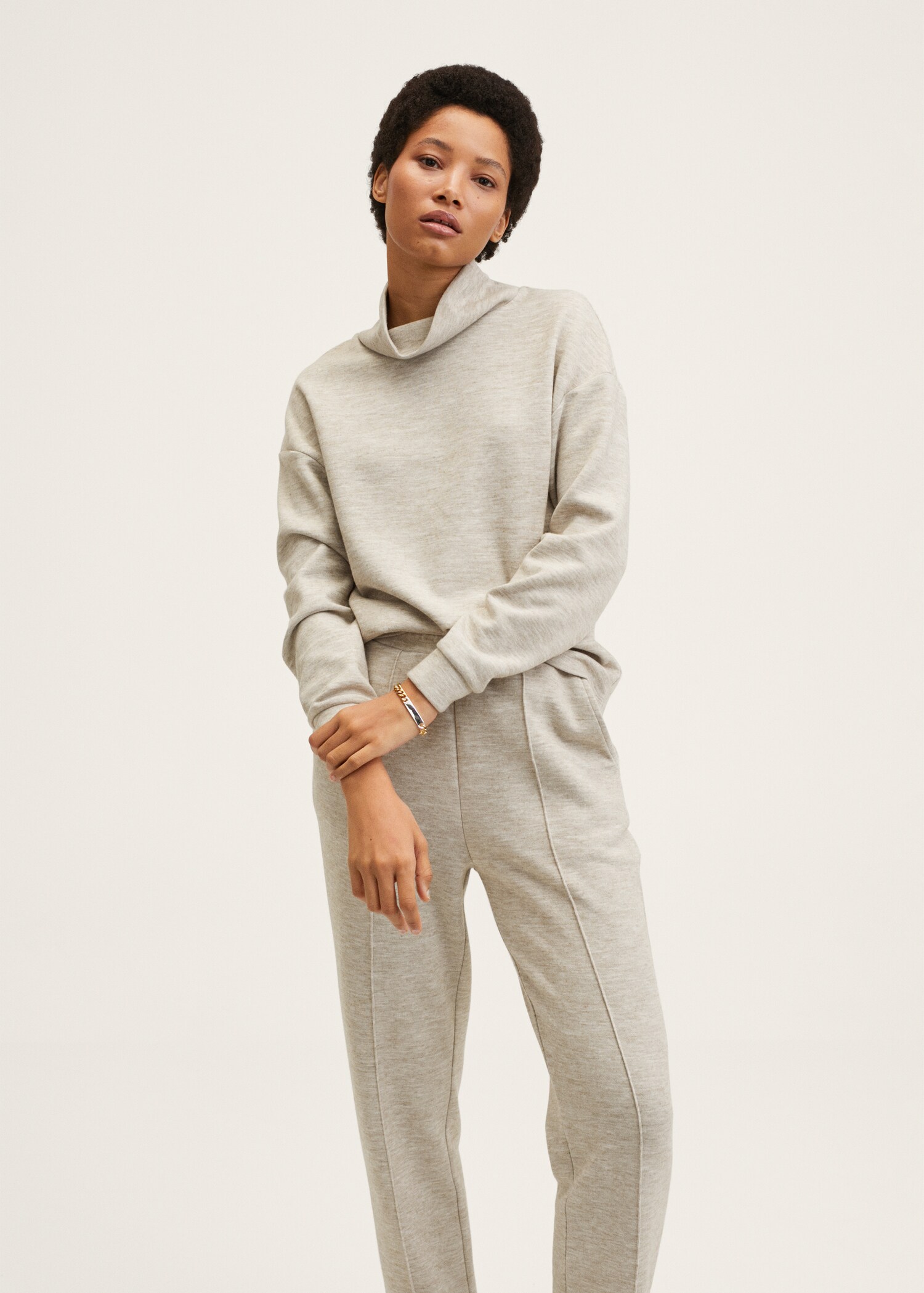 Sweatshirt met trechterhals - Middenvlak