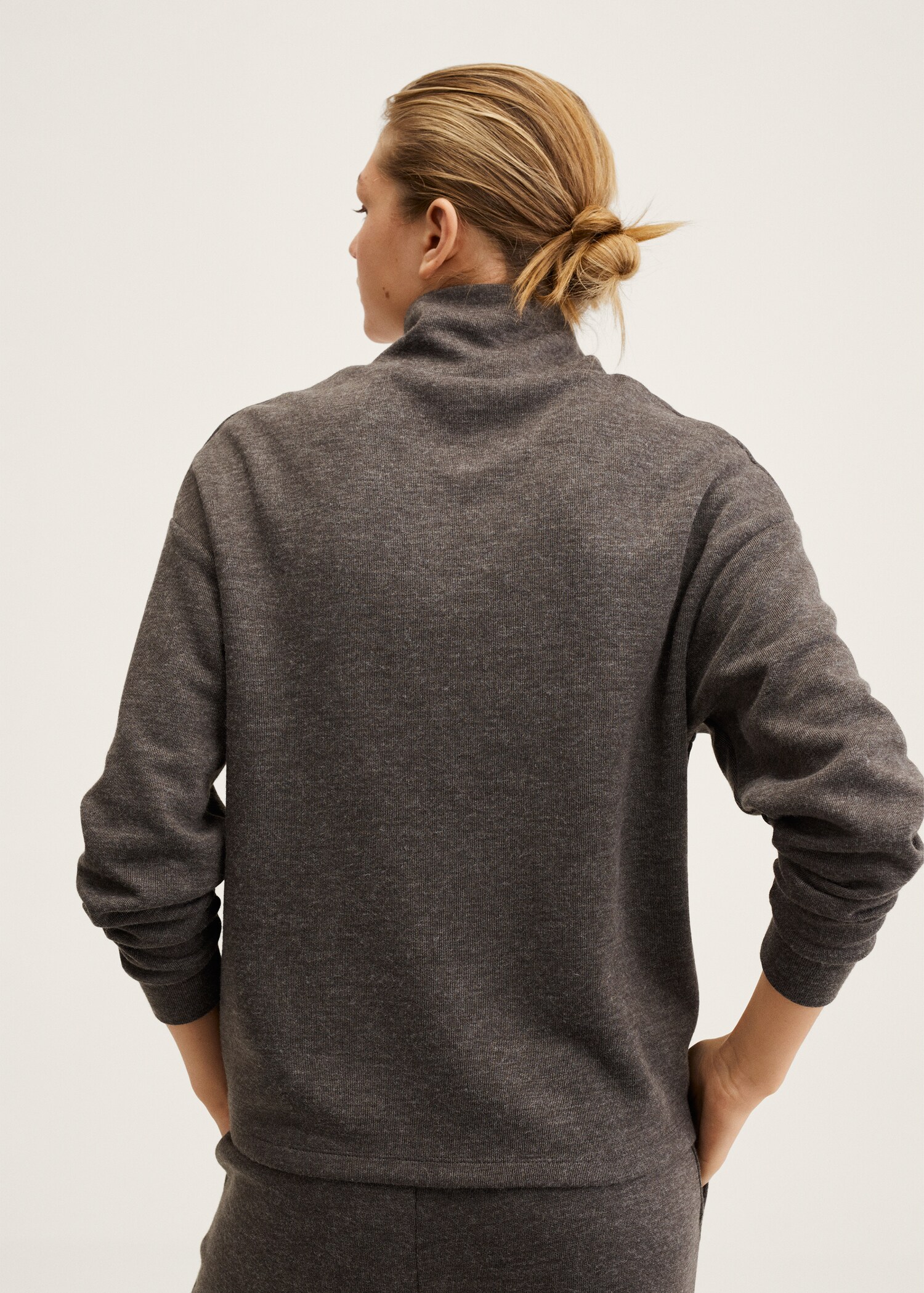 Sweatshirt met trechterhals - Achterkant van het artikel