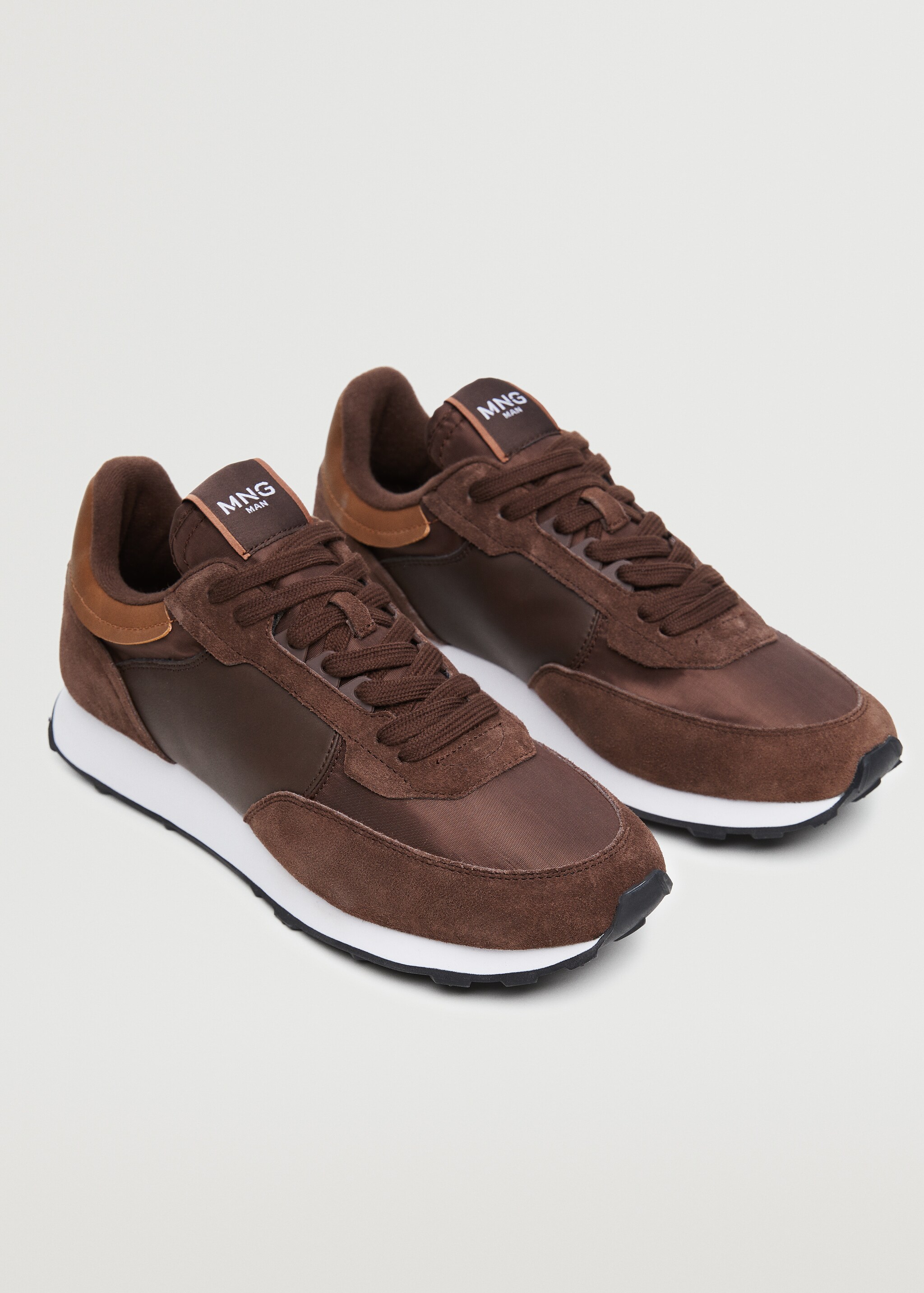 Combined leather sneakers - Medium plane