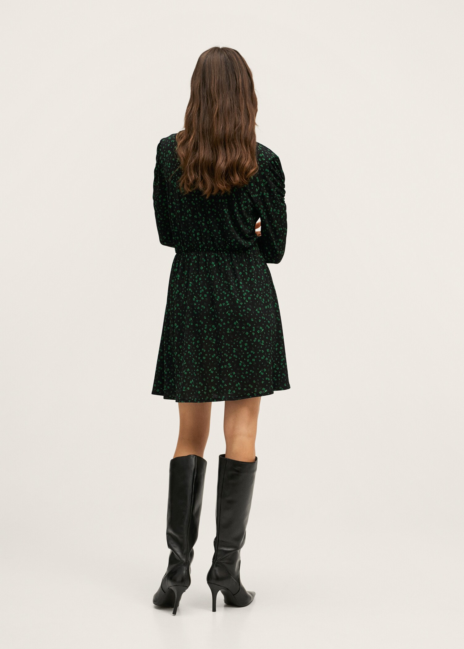 Vestido fruncido cruzado - Reverso del artículo