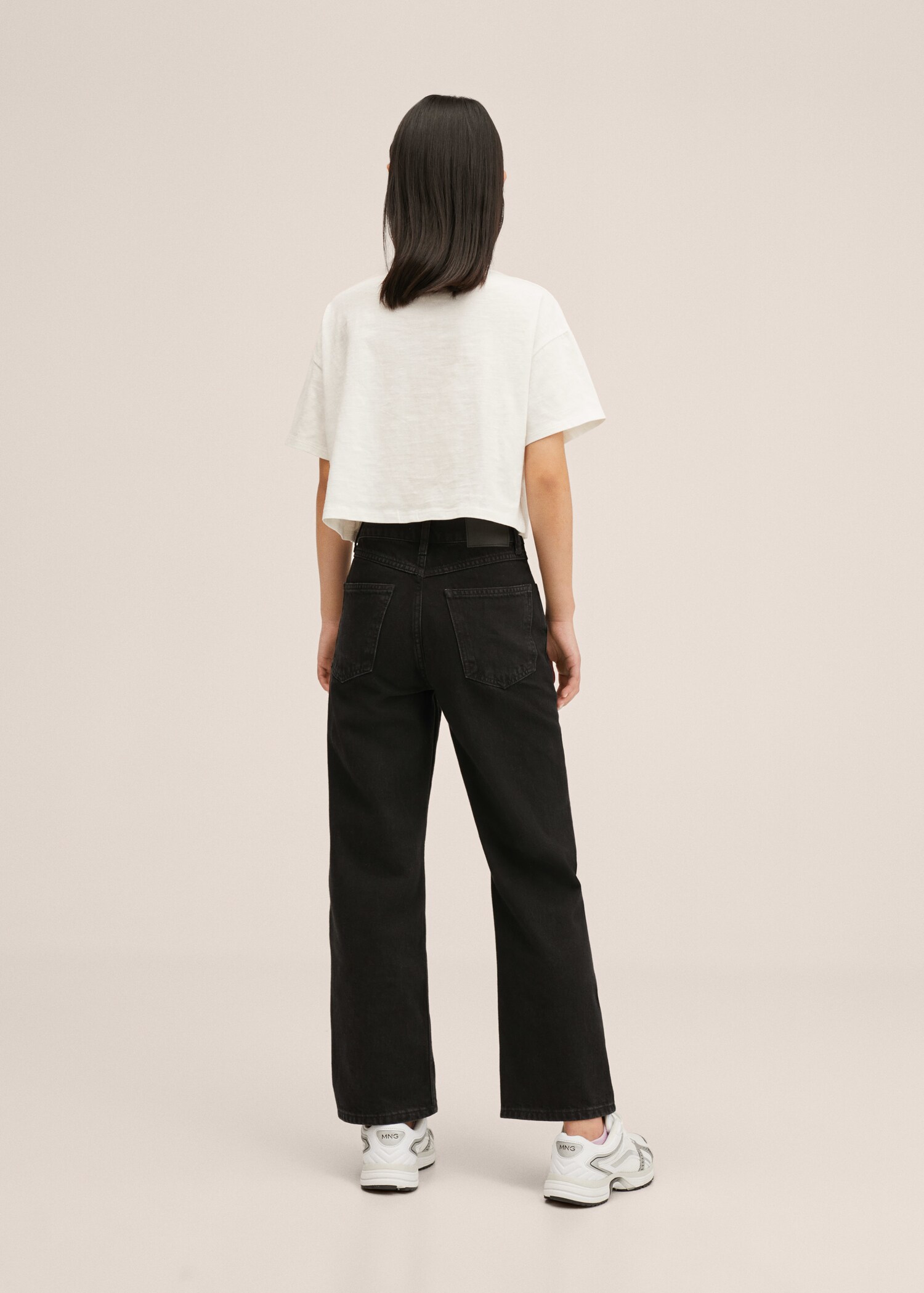 High waist straight jeans - Reverse of the article