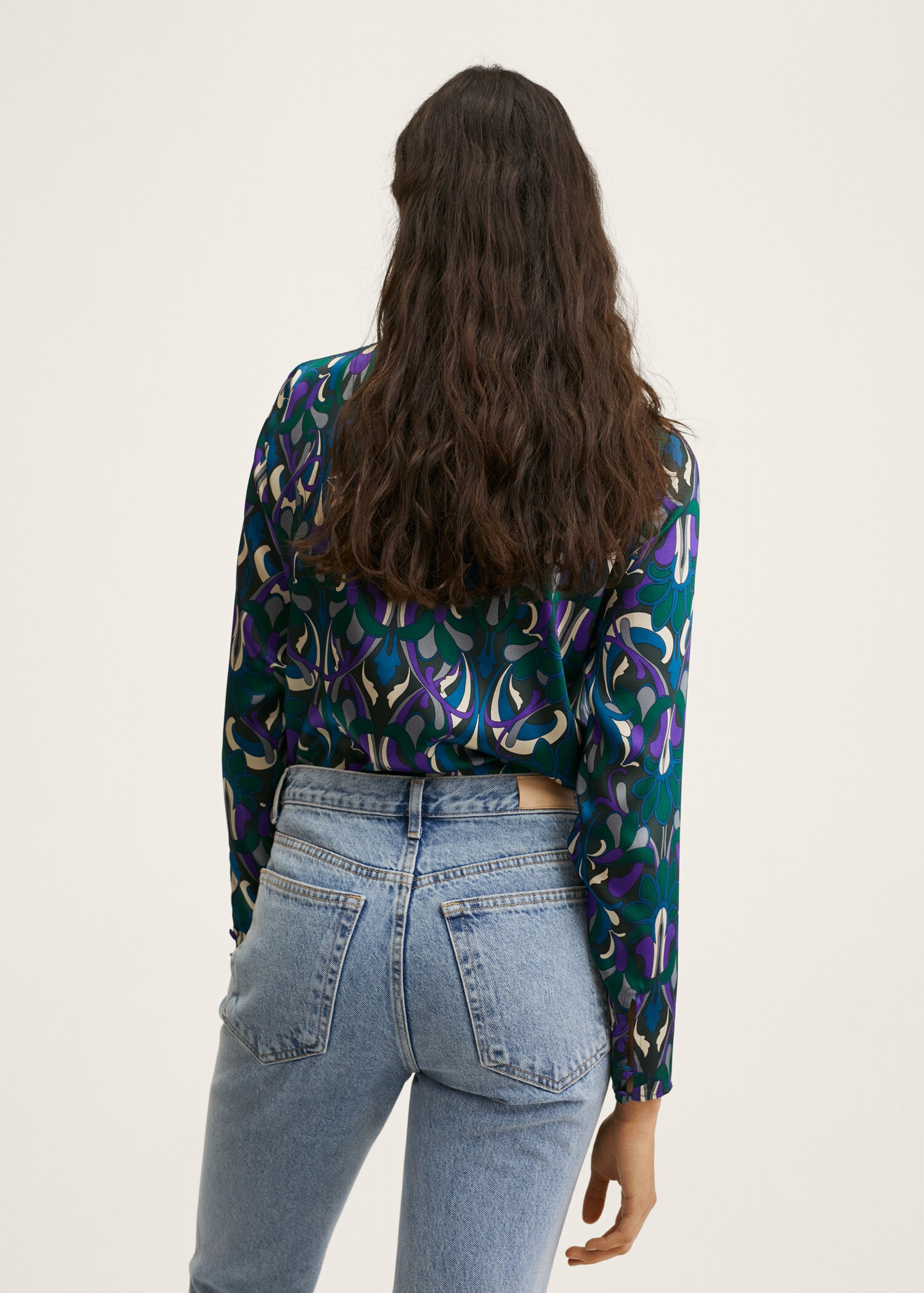 Flowy printed blouse - Reverse of the article