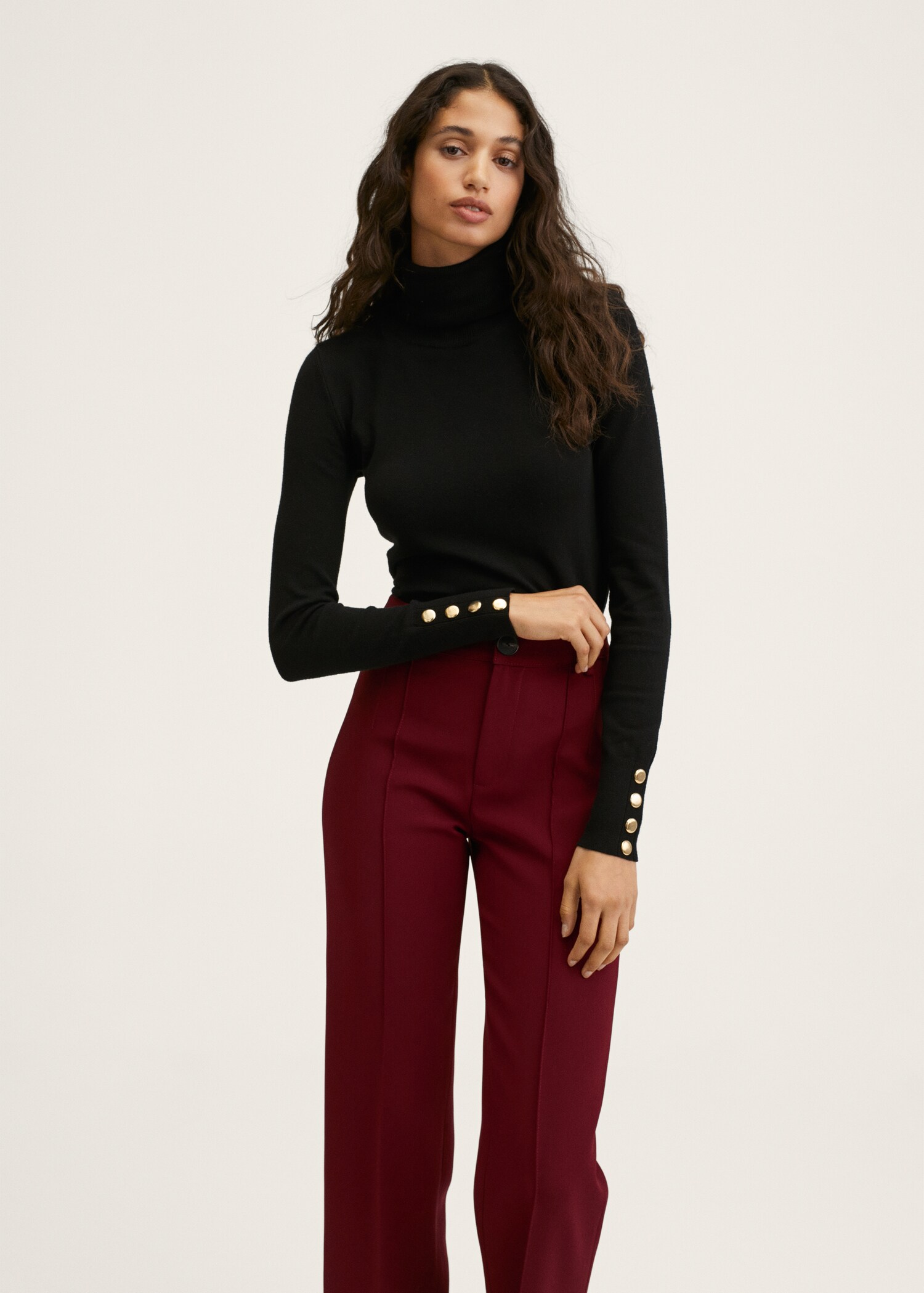 Straight trousers with openings - Details of the article 2