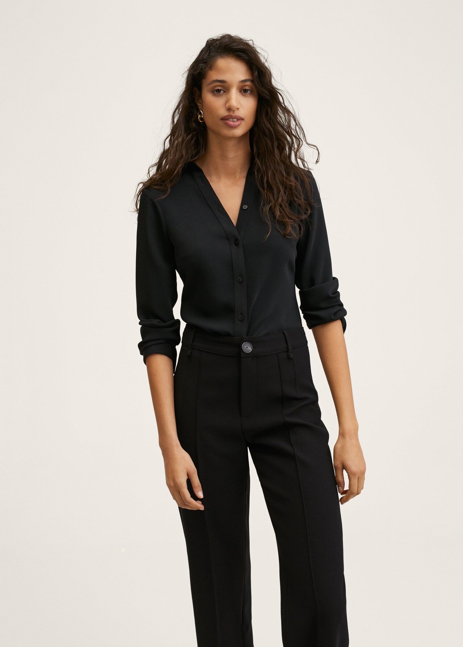 Straight trousers with openings - Details of the article 1