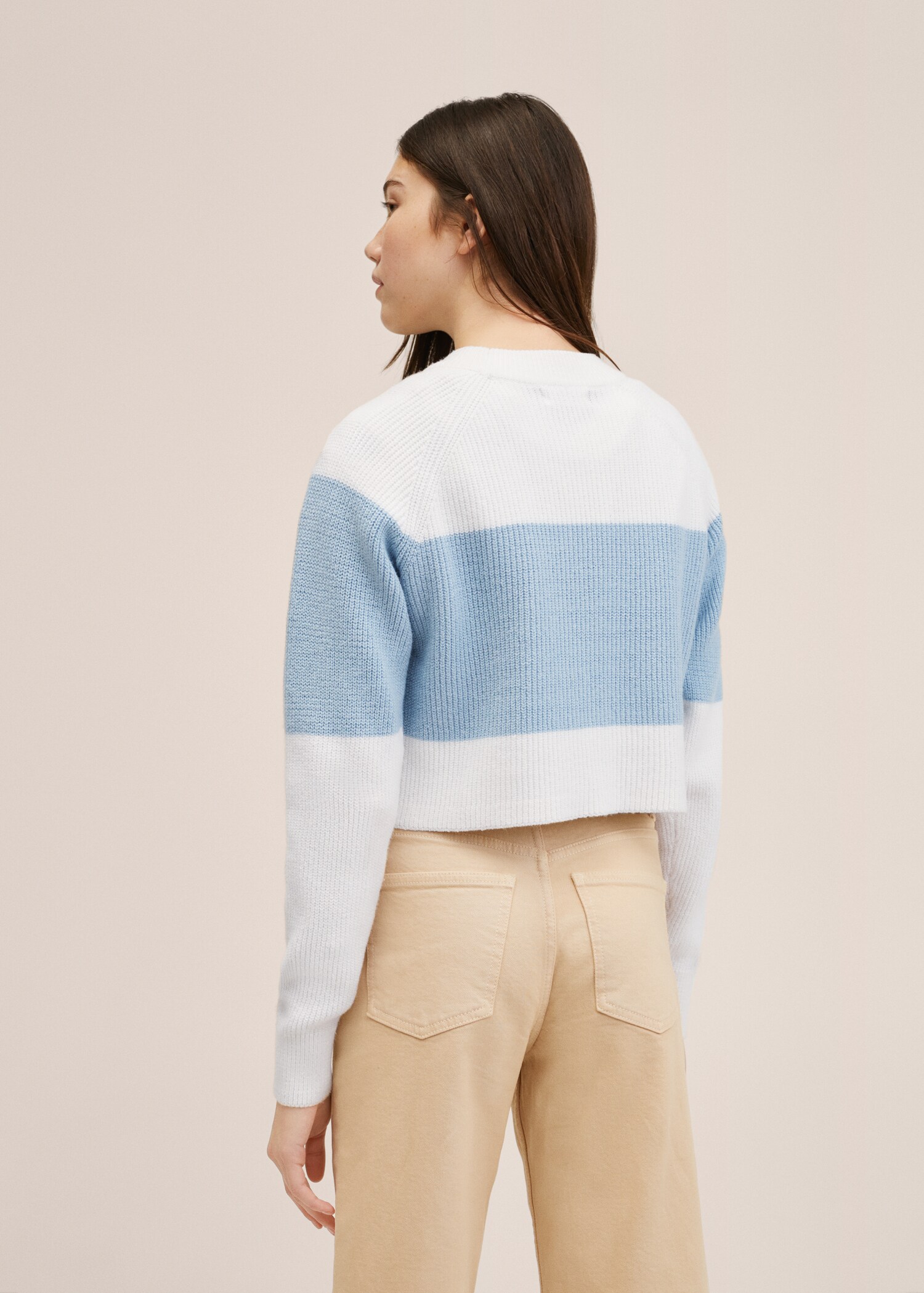 Bicolour knit sweater - Reverse of the article