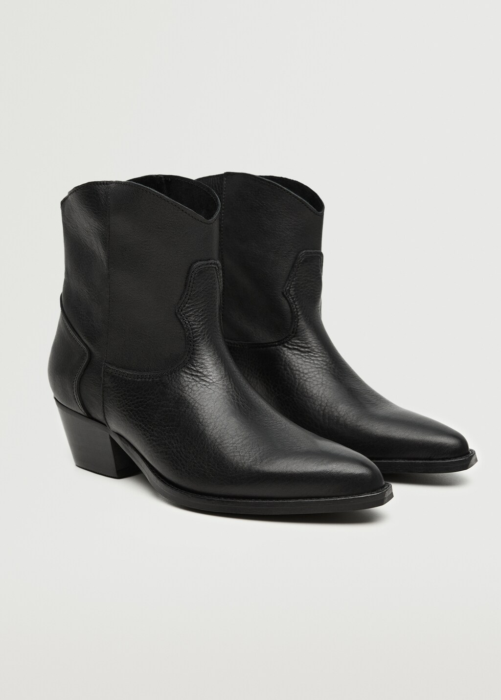 Leather cowboy ankle boots Girls MANGO OUTLET USA