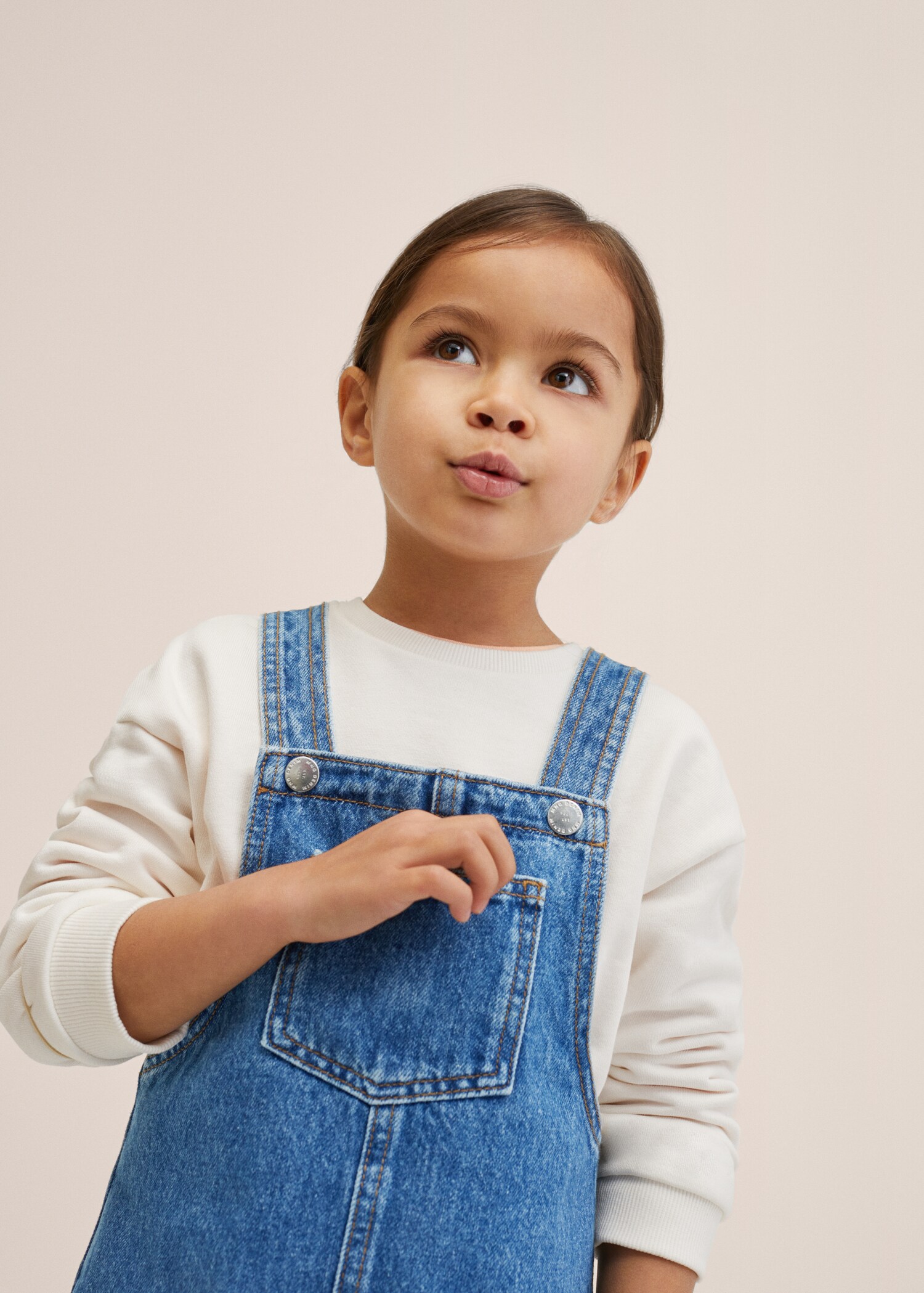 Pocket denim pinafore dress - Medium plane