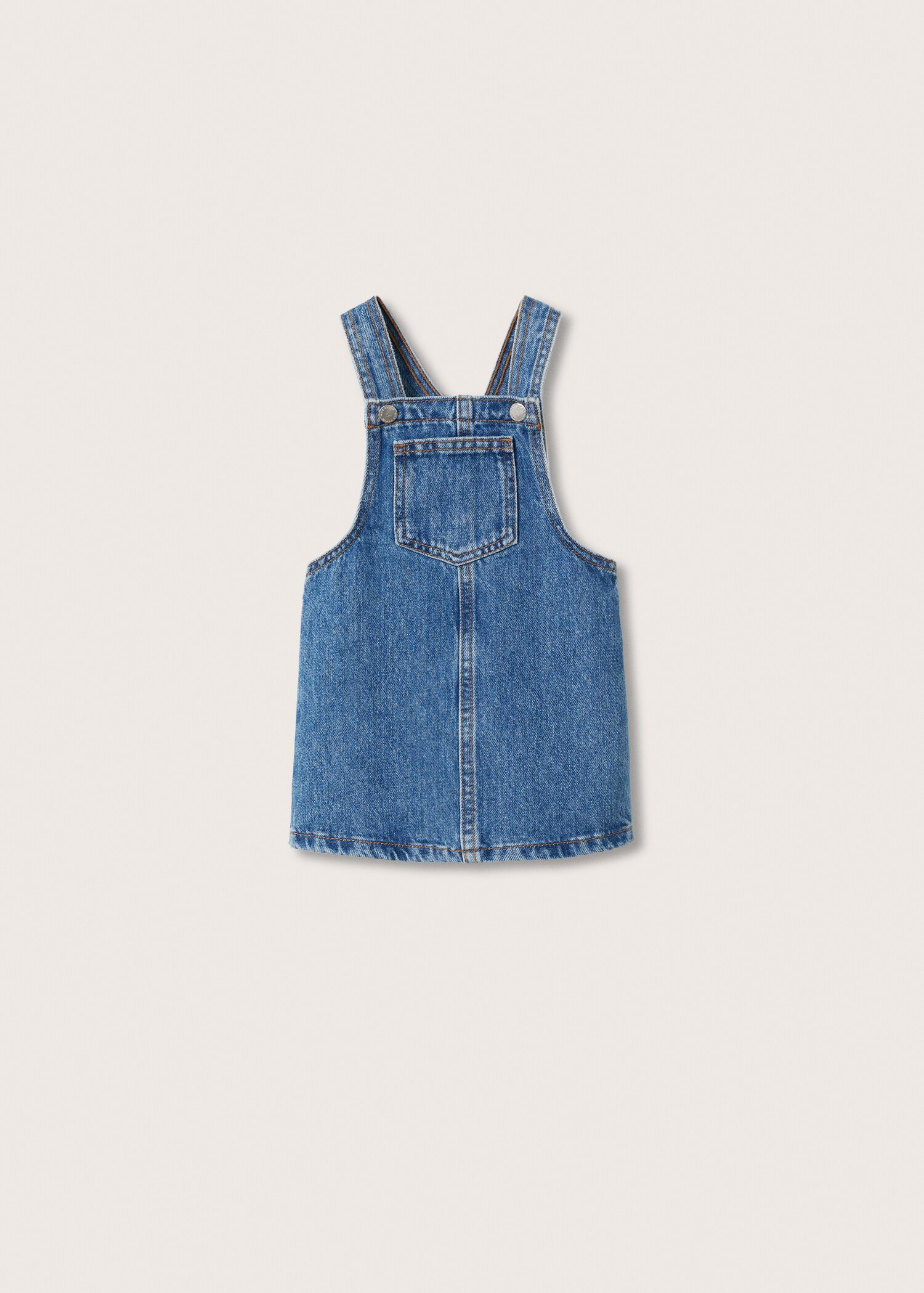 Pocket denim pinafore dress - Article without model