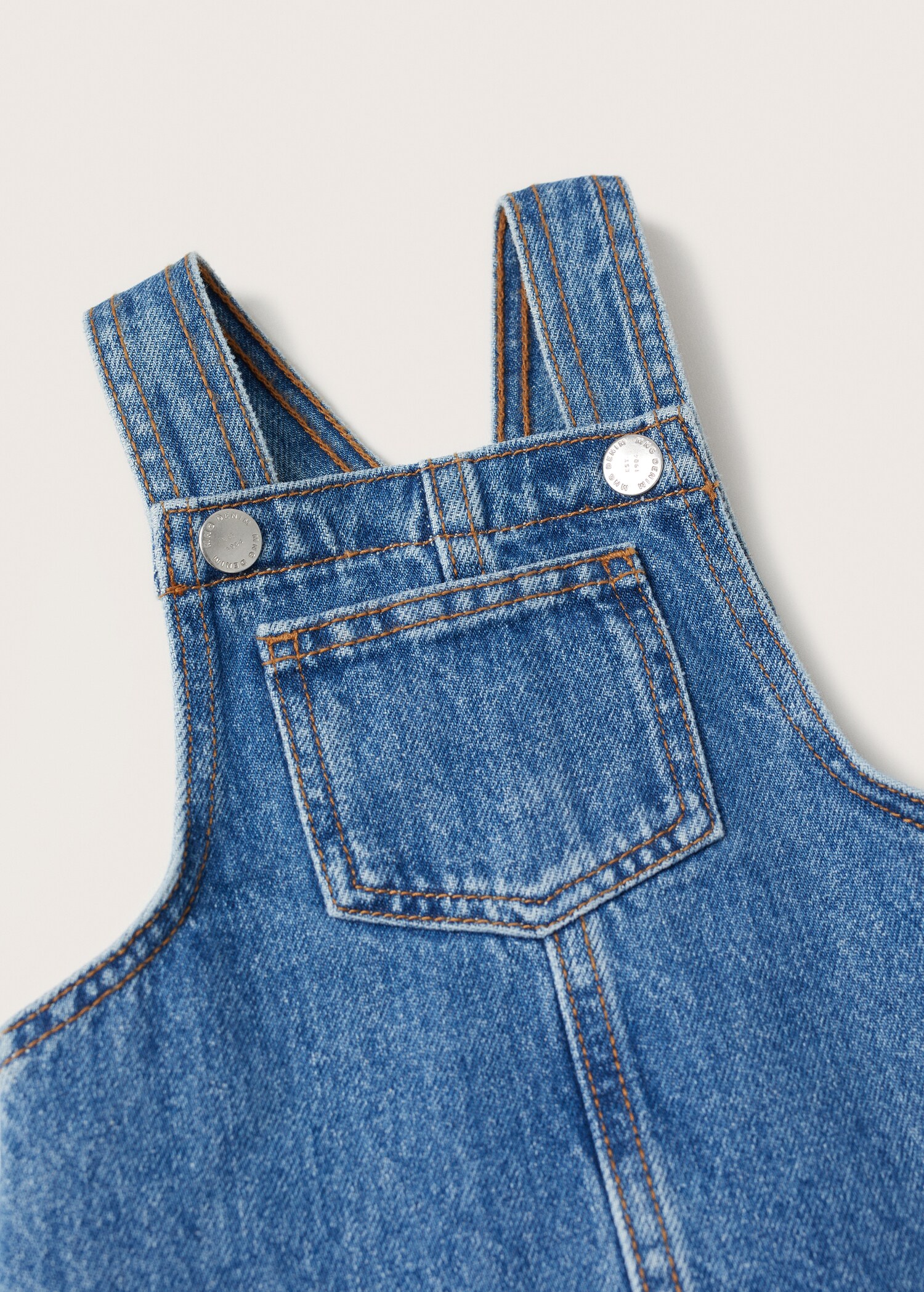 Pocket denim pinafore dress - Details of the article 7