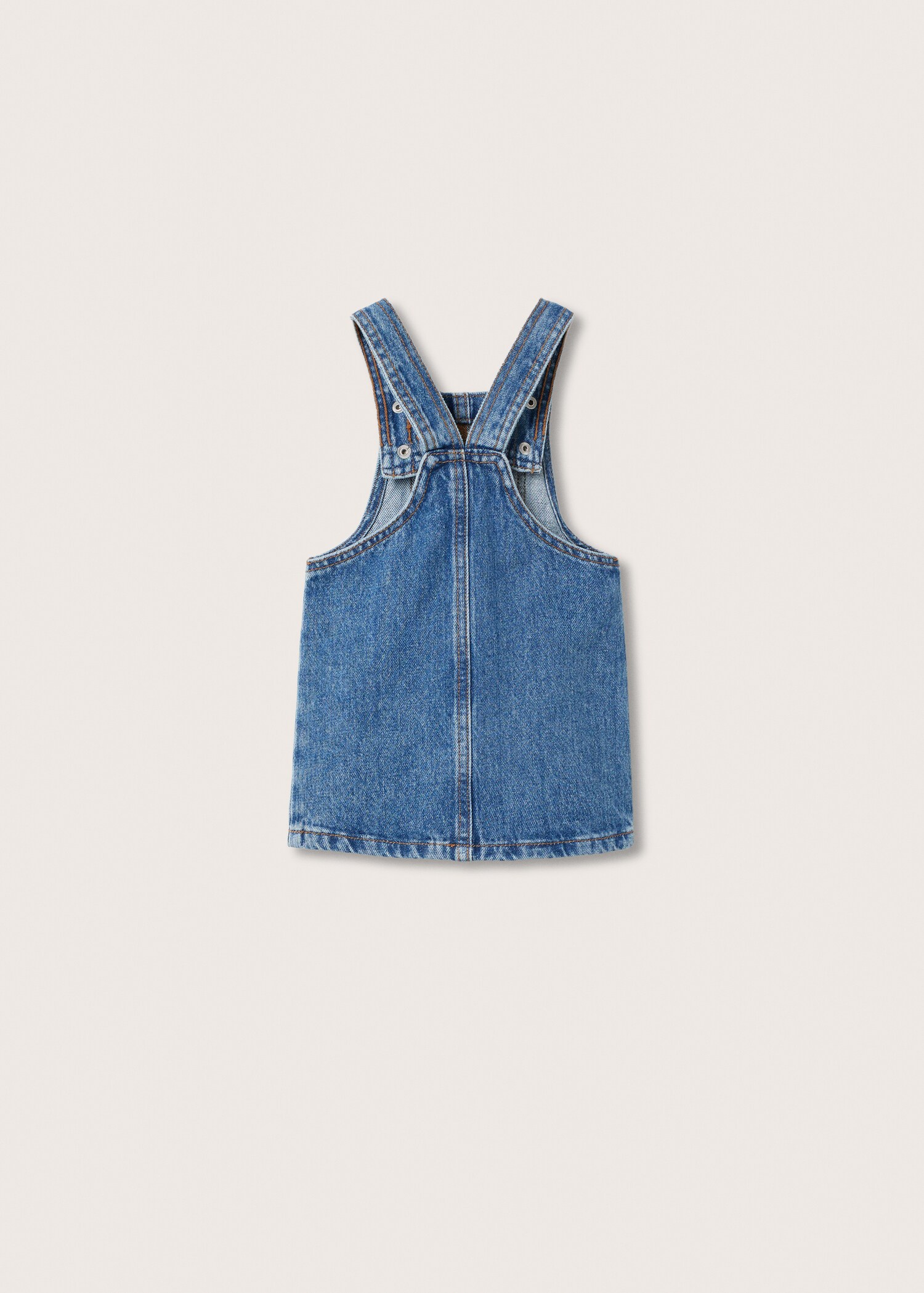 Pocket denim pinafore dress - Reverse of the article