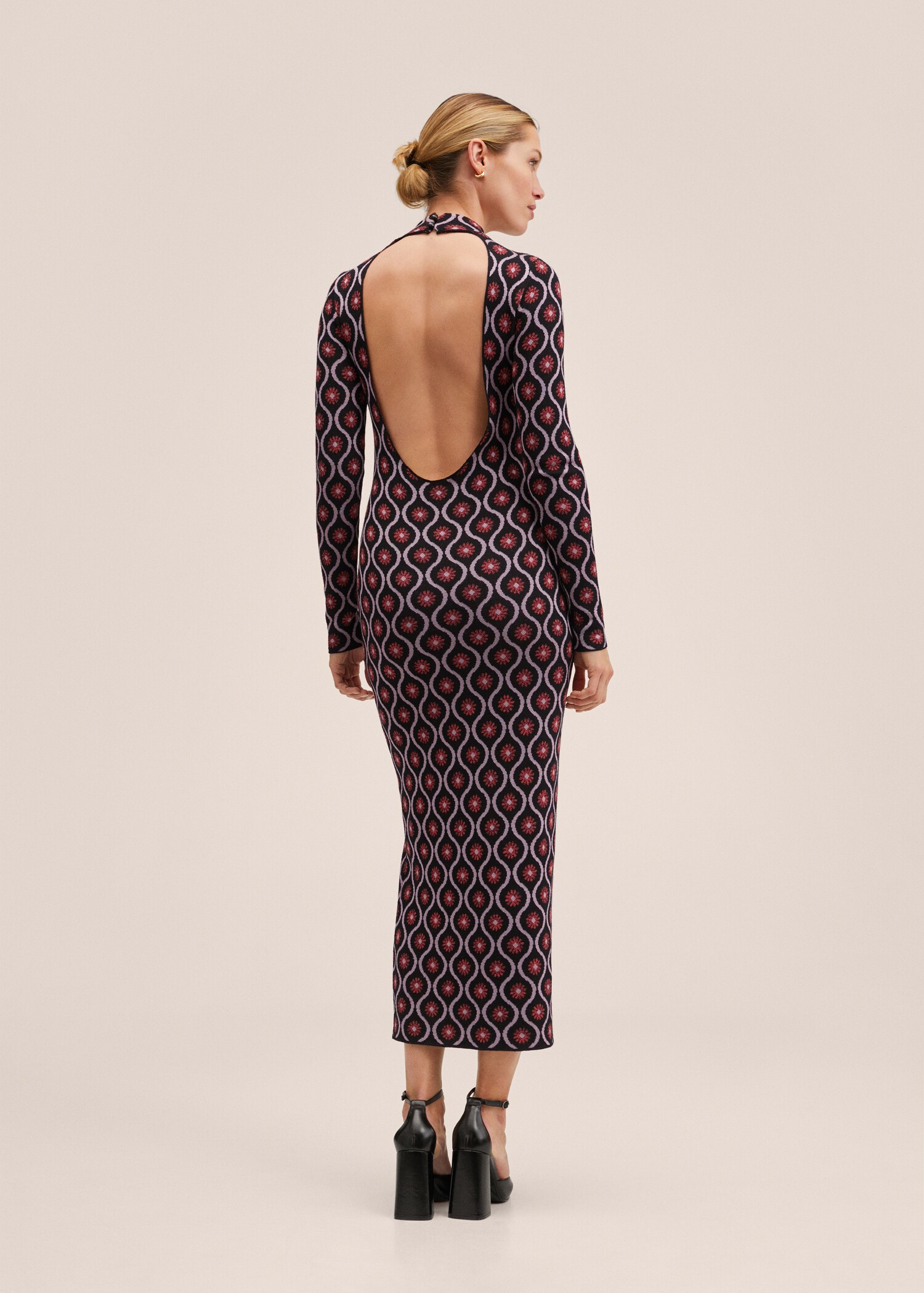 Vestido estampado retro - Reverso del artículo