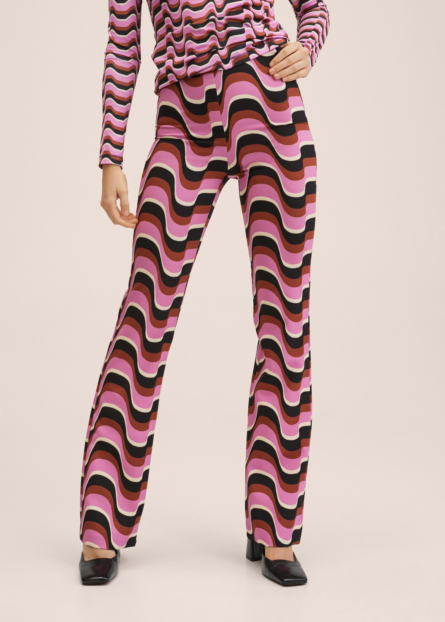 Printed straight trousers - Medium plane