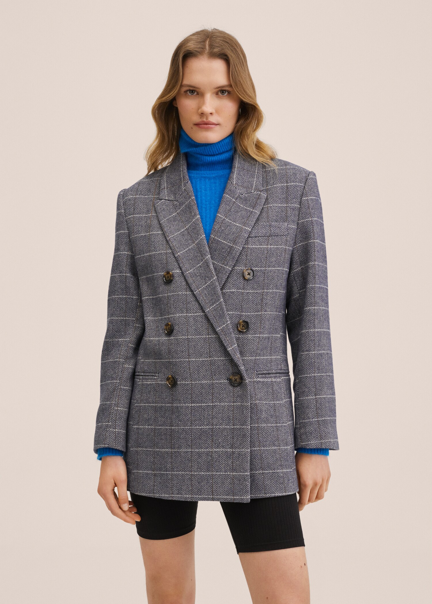 Blazer oversize i ull - Halvtotal bildeutsnitt