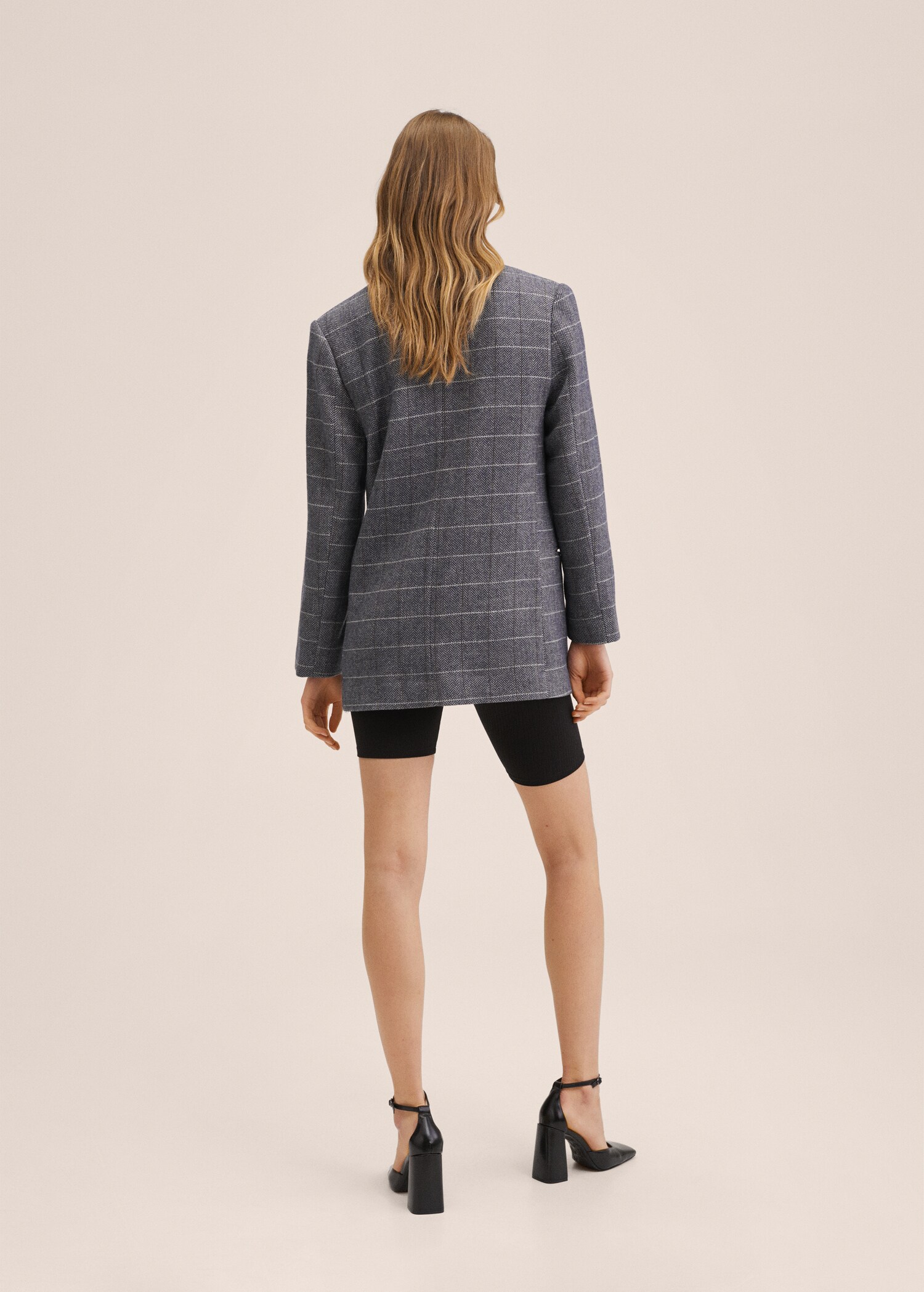 Blazer oversize i ull - Baksiden av artikkelen