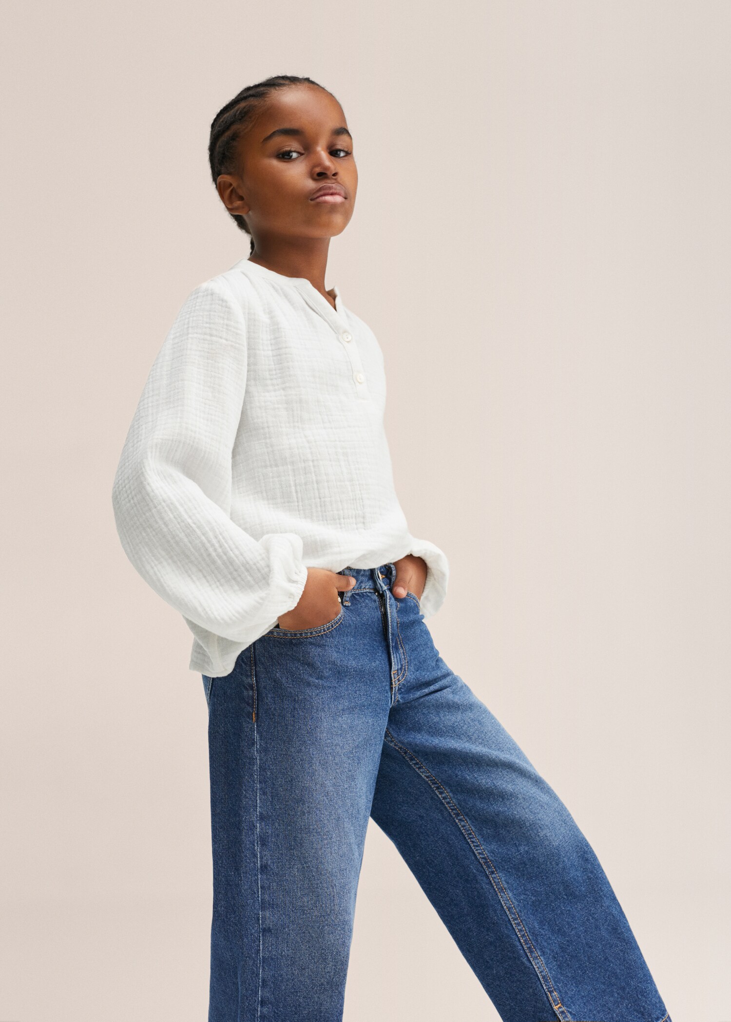 Blusa algodón textura - Plano medio