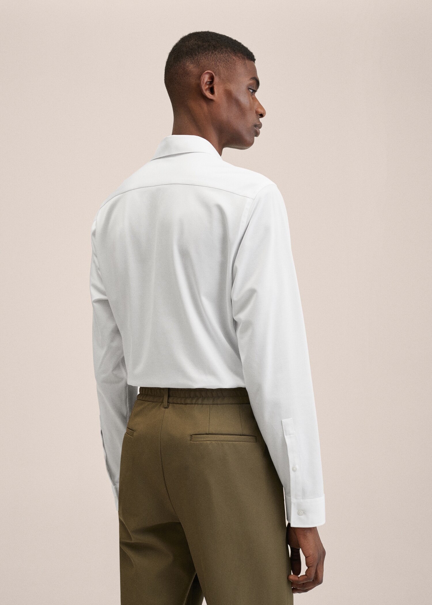 Camisa traje slim fit algodón stretch - Reverso del artículo