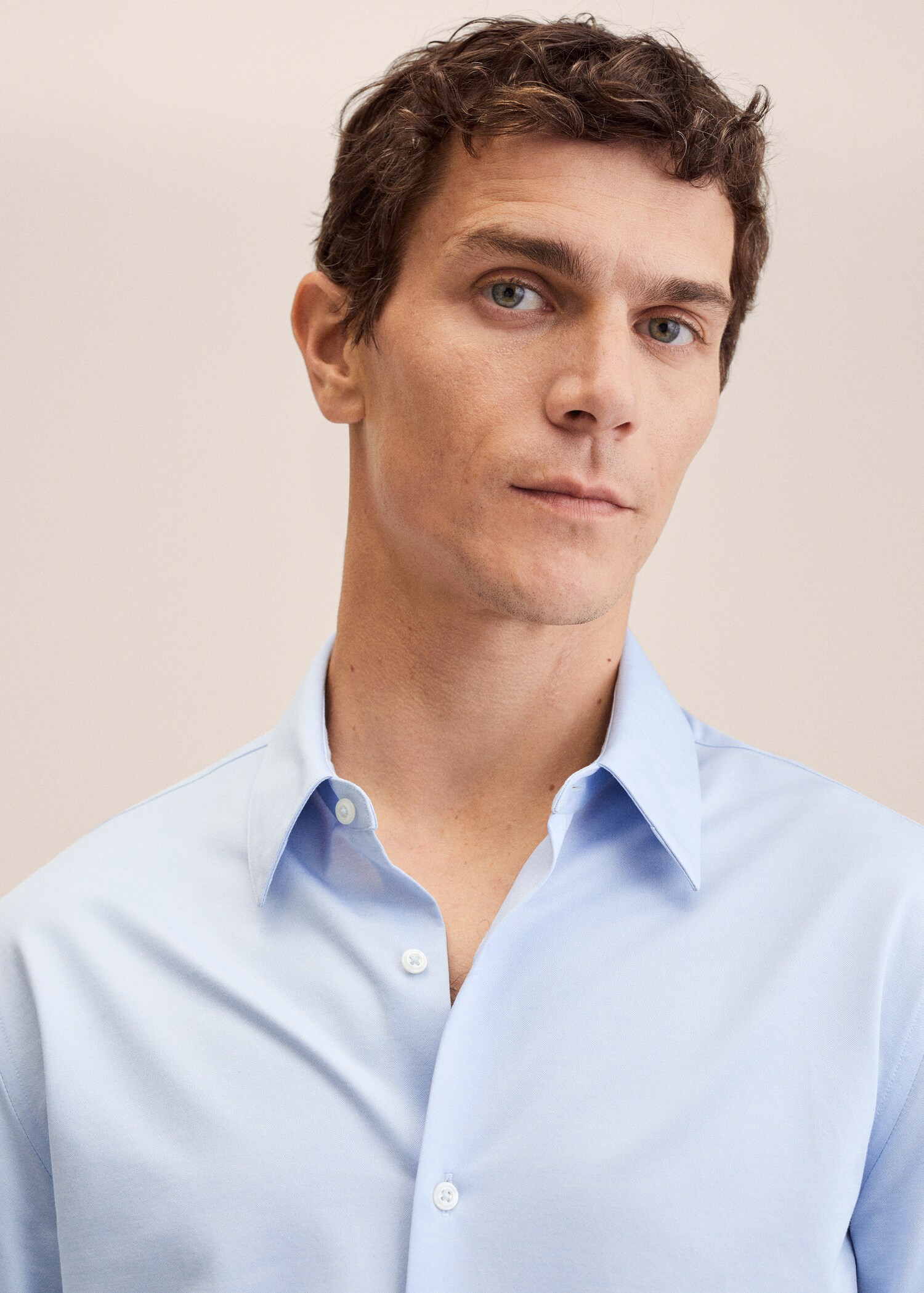 Camisa traje slim fit algodón stretch - Detalle del artículo 1
