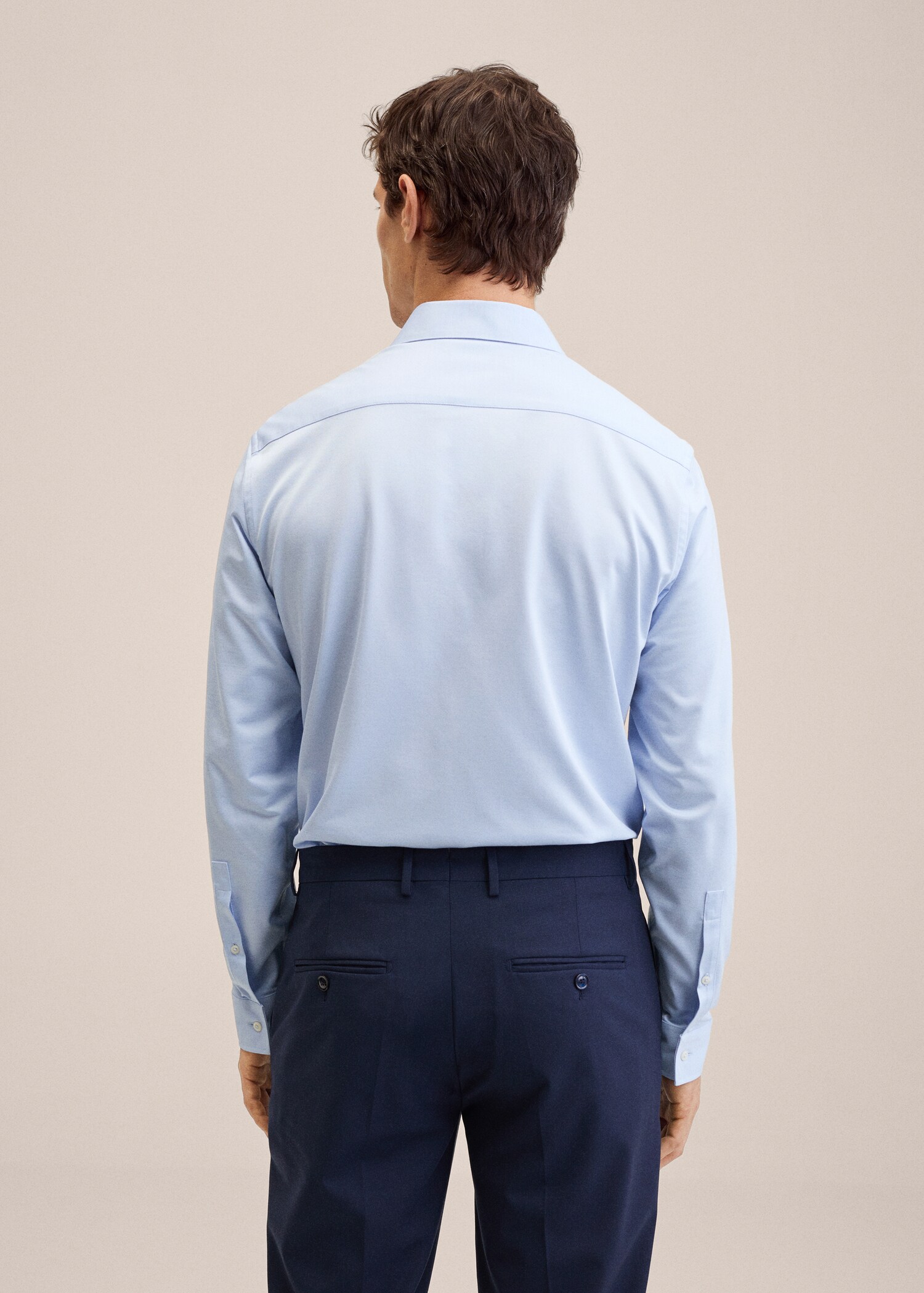 Camisa traje slim fit algodón stretch - Reverso del artículo