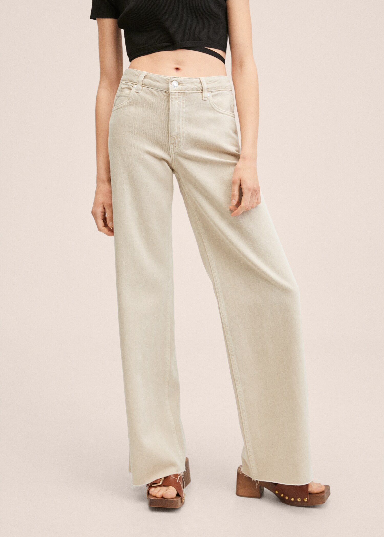 Medium-rise wideleg jeans - Medium plane