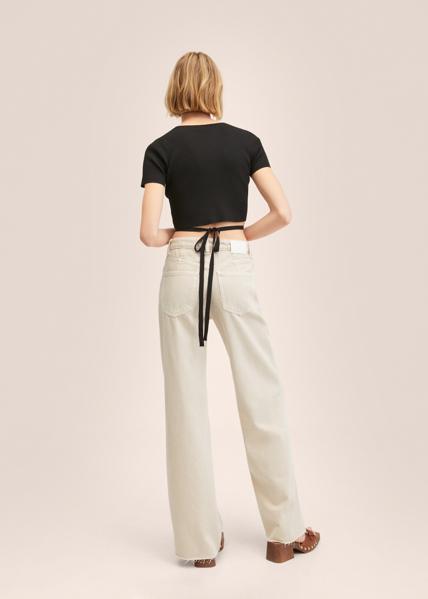 Medium-rise wideleg jeans - Reverse of the article