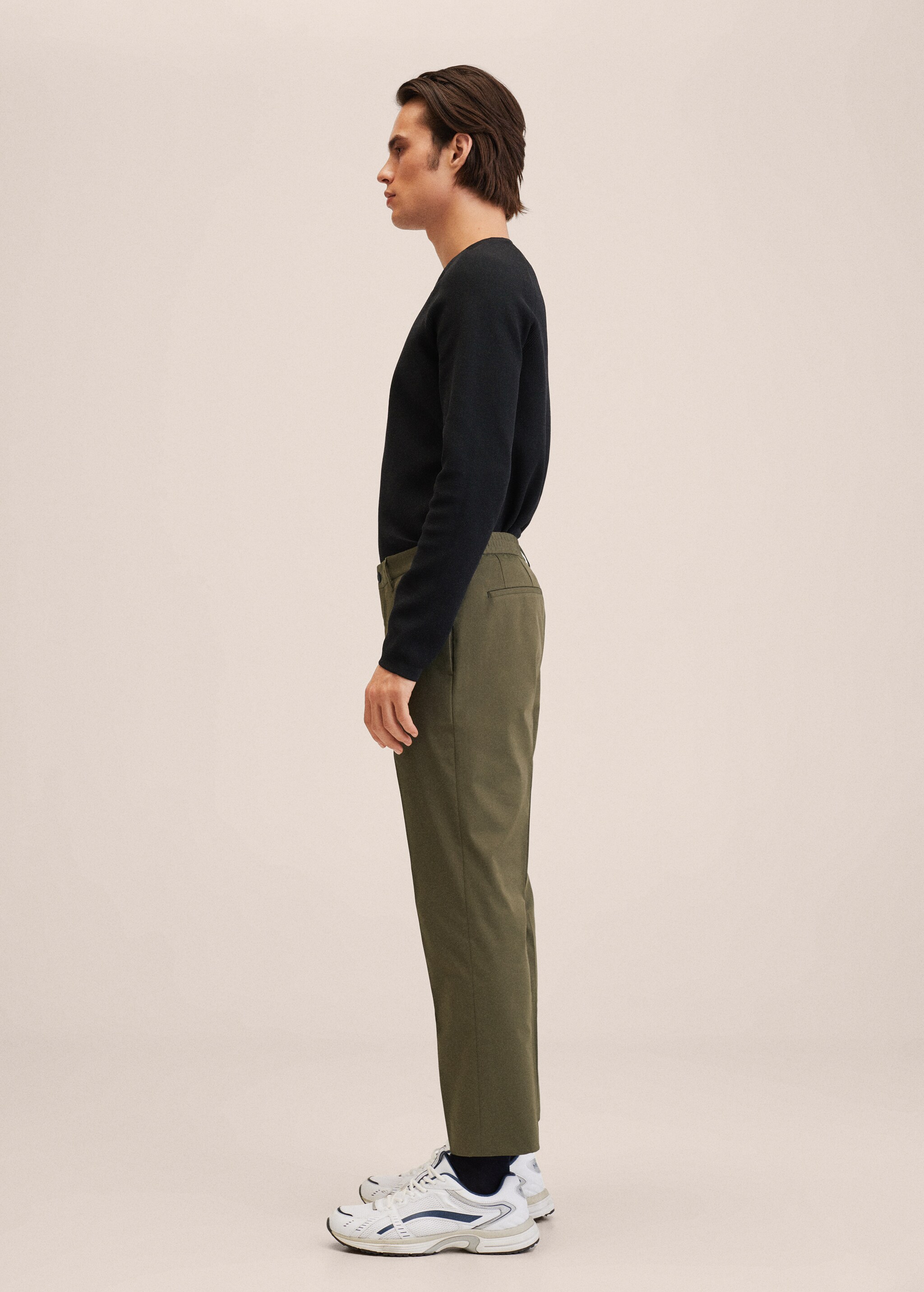 Slim-fit stretch suit trousers - Details of the article 2