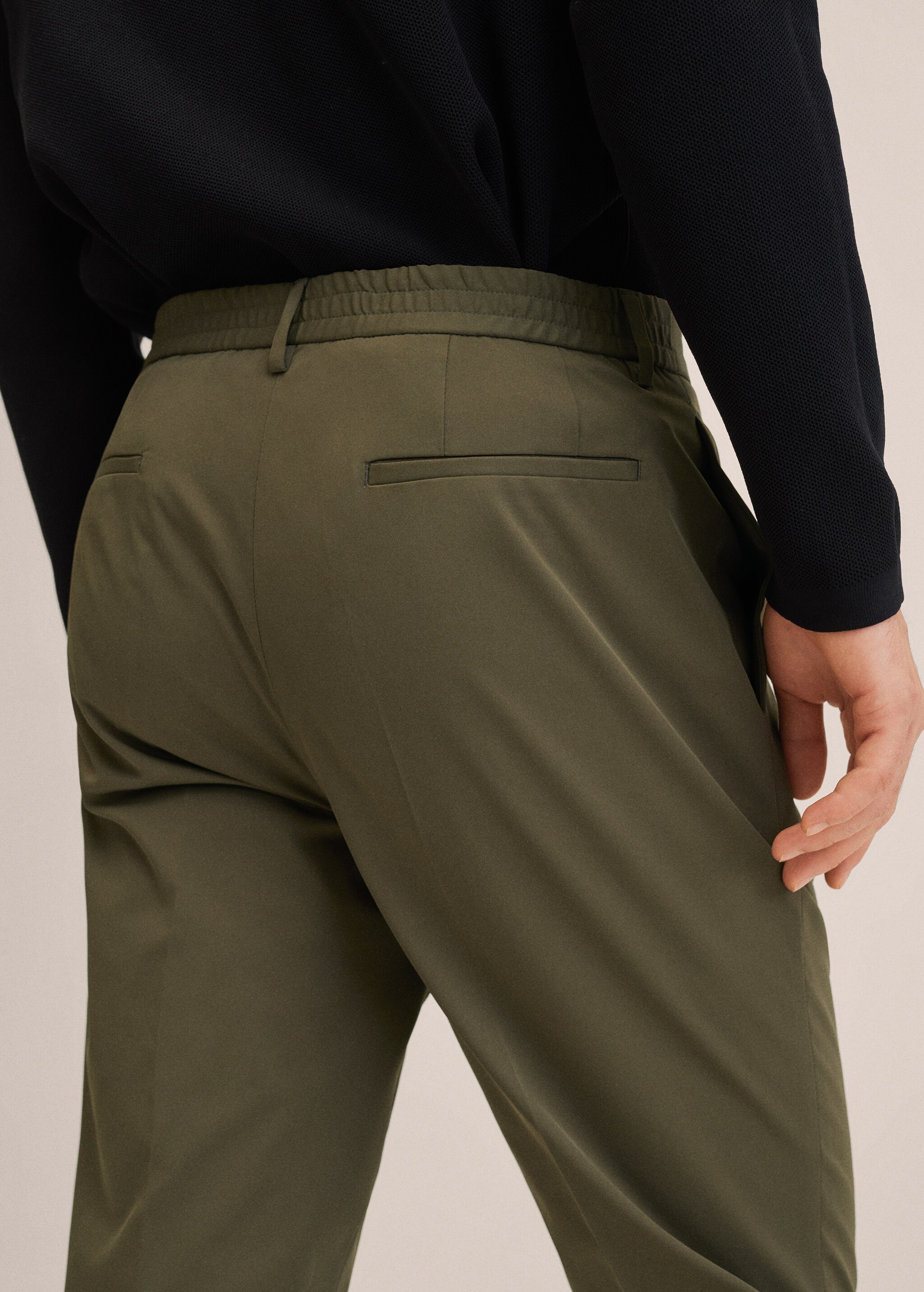 Slim-fit stretch suit trousers - Details of the article 3